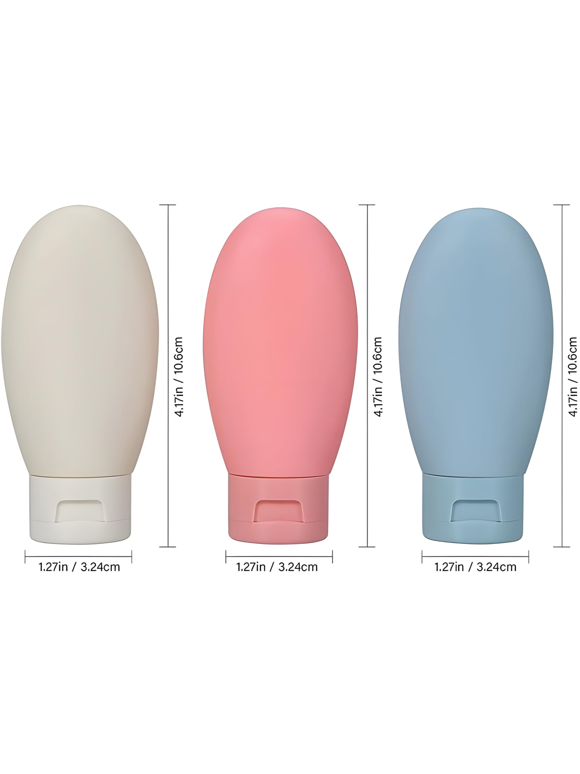 JIALTO 60ml Refillable Travel Bottles - Silicone Squeeze Bottles for Shampoo, Lotion & Cream | Leakproof Toiletry Containers | Perfect for Airplane Carry-on, Gym & Vacation Essentials (Pack of 3)