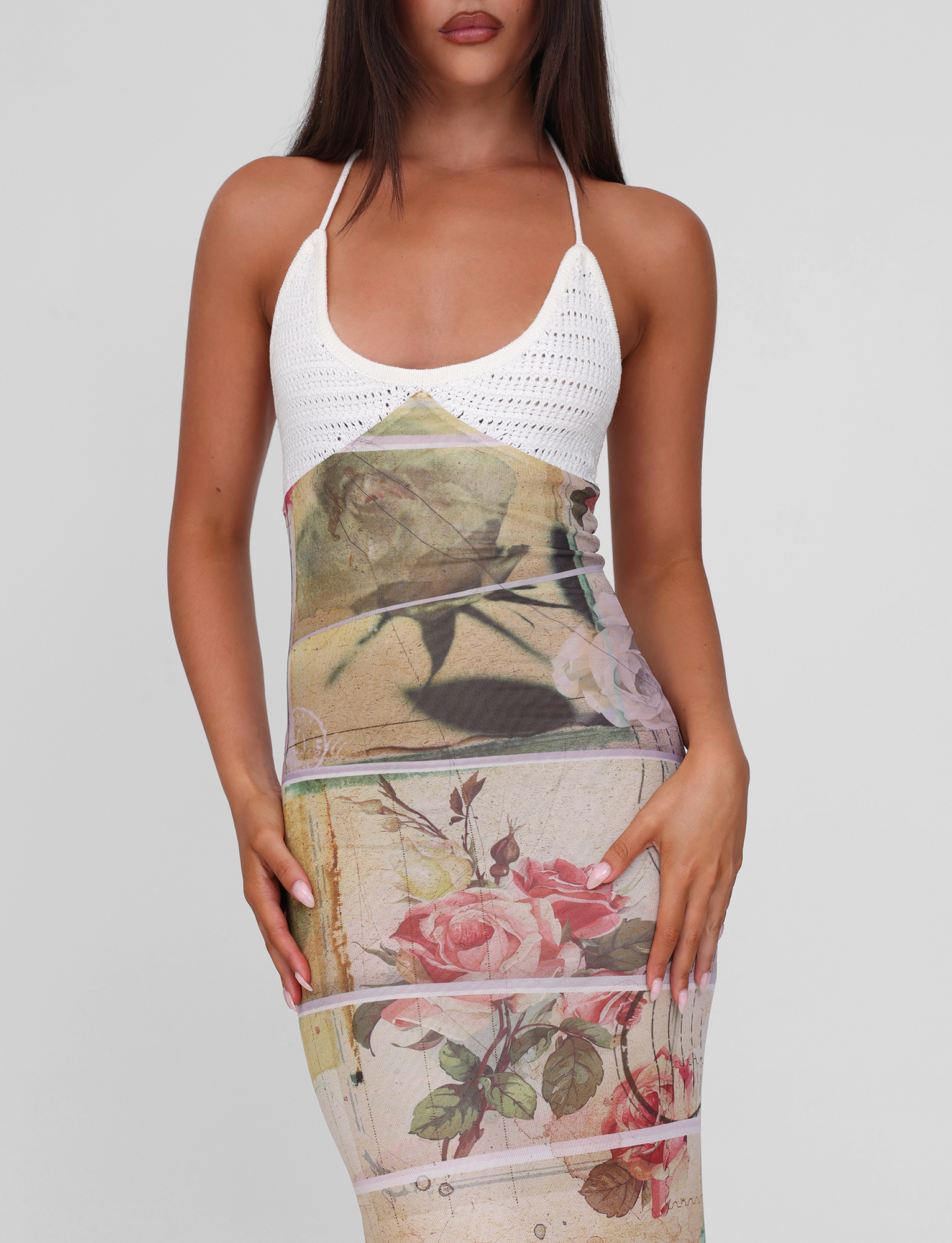 Tilley Maxi Dress in Rose Postcard Print - Flowy Summer Dress for Women, Beach Vacation & Casual Outings