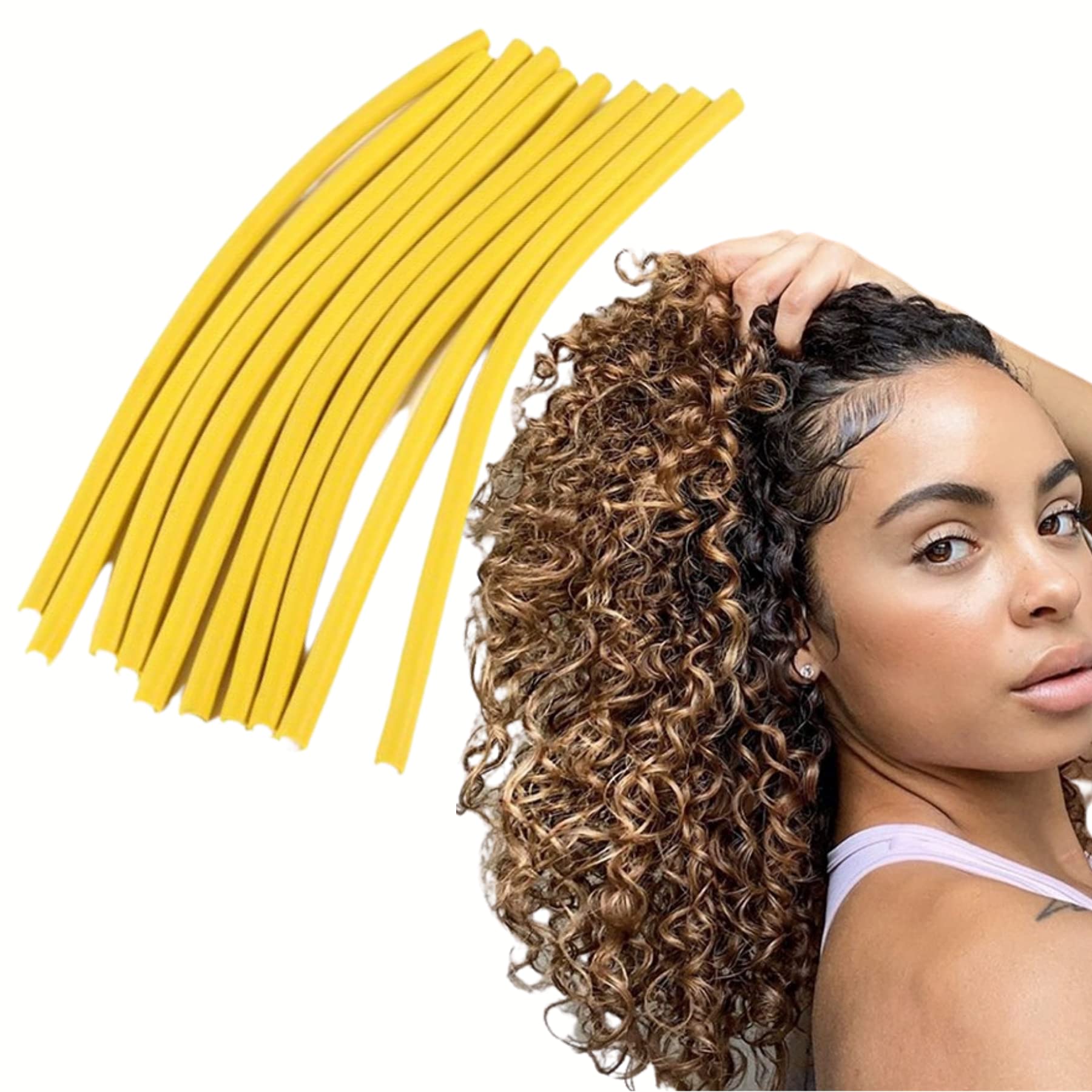 10 Pack Sister Hair Flexi Rods | 1cm Extra Thin Spiral Foam Curler Rollers for Coiled Curls | Soft Twist Flex Rods for Girls, Women & Kids | Perfect for Natural, Bouncy & Defined Curls at Home or Salon