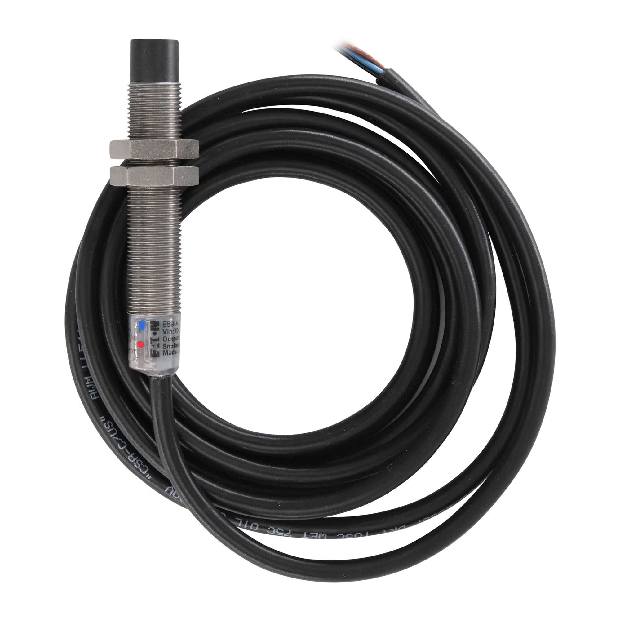 EATON E59 A12C108C02 CV Inductive Proximity Sensor - 8mm Sensing Range, 20mA + 0-10V Output - Ideal for Industrial Automation, CNC Machines & Conveyor Systems