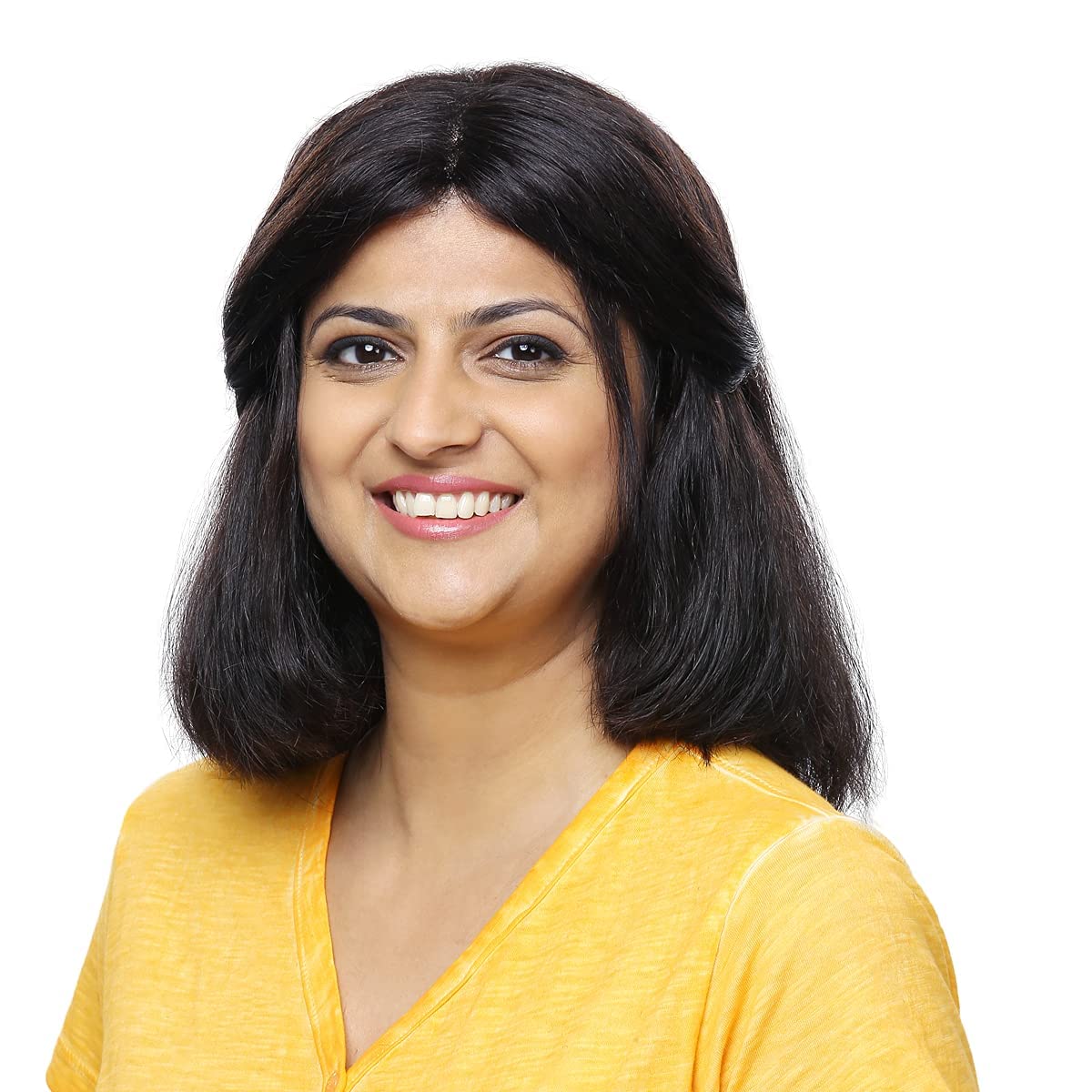 MAHAGANPATI CREATIONS 100% Human Hair Wigs for Women - Natural Looking Full Head Wig 22 Inches Black | Soft & Comfortable for Daily Use, Cosplay, Cancer Patients | Heat Resistant & Tangle Free
