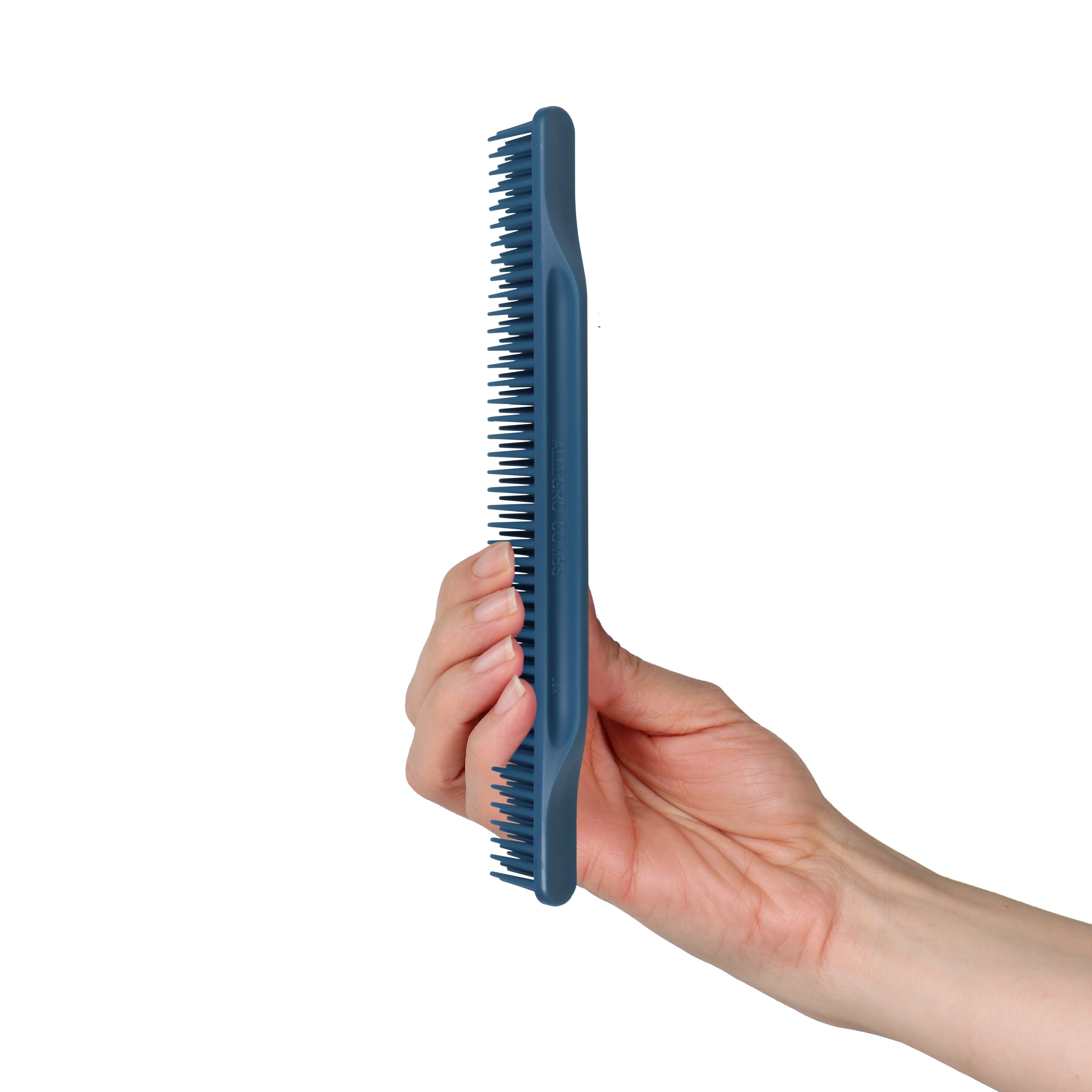 Allegro Combs #70 Wide Tooth Detangling Comb - 3 Row Styling Brush for Wet & Curly Hair - Perfect for Salon, Home & Travel Use