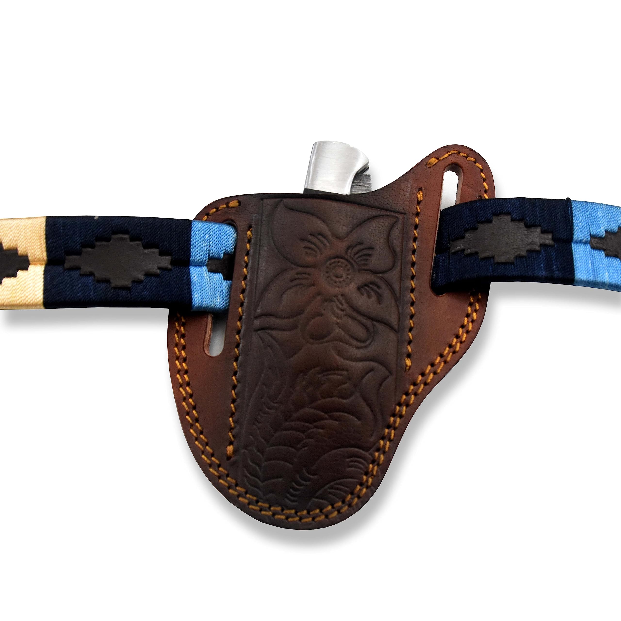 Handmade Custom Leather Sheath for Trapper & Hunting Knives - 100% Genuine Leather, Tan Color, Dual Carry Design | Perfect for Outdoor Adventures, Camping, and Bushcraft Activities | Hercules Knives Compatible