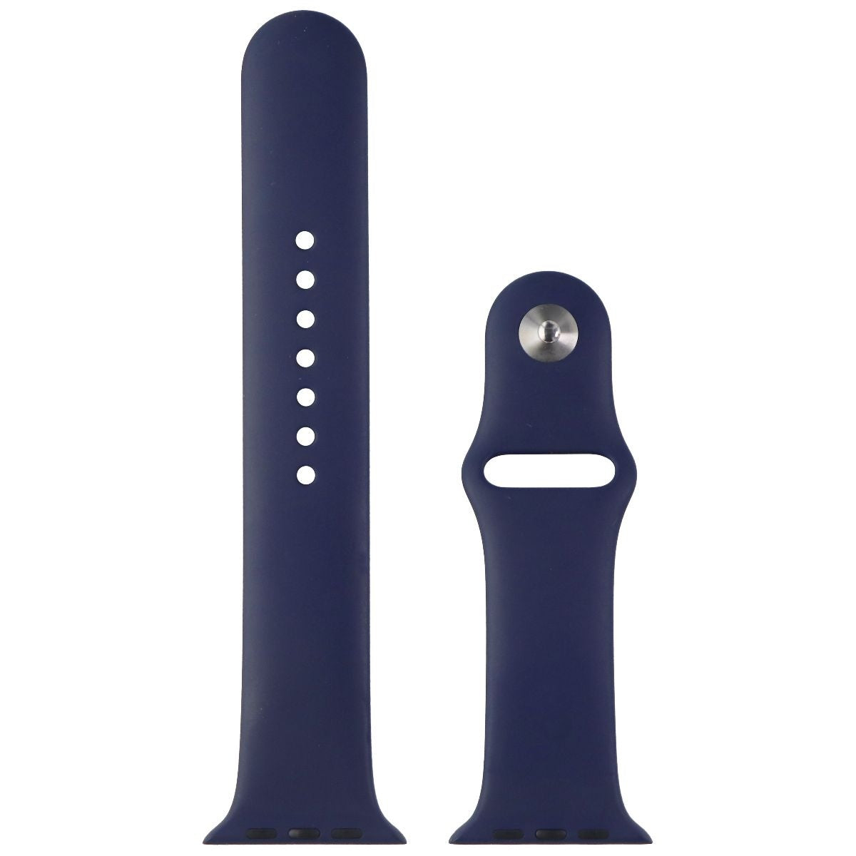 Apple Watch Band 44mm - Compatible with Series 1/2/3/4/5/6/7/8/SE, Soft Silicone Sport Strap for Women & Men, Deep Navy Blue (M/L Size) - Perfect for Workouts, Running & Everyday Wear