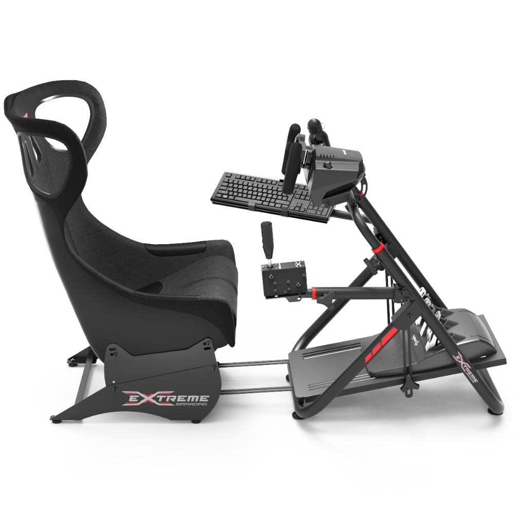 Extreme Sim Racing Wheel Stand Cockpit SXT V2 - Heavy Duty Foldable Racing Simulator Stand for Logitech G25/G27/G29/G920, Thrustmaster & Fanatec Wheels | Perfect for Home Gaming, Professional Esports & Racing Enthusiasts