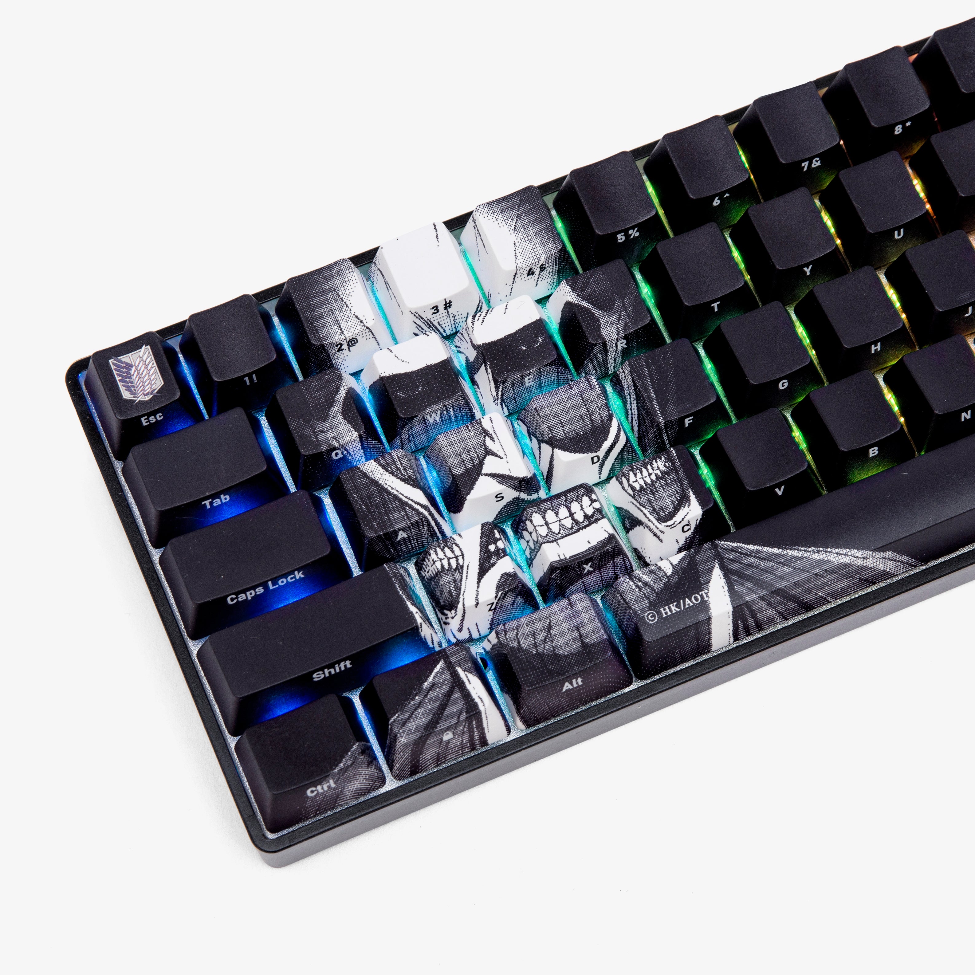 Attack on Titan x Higround Titan Mechanical Gaming Keyboard - Ergonomic RGB Backlit for PC & Mac - Perfect for Anime Fans & Gamers