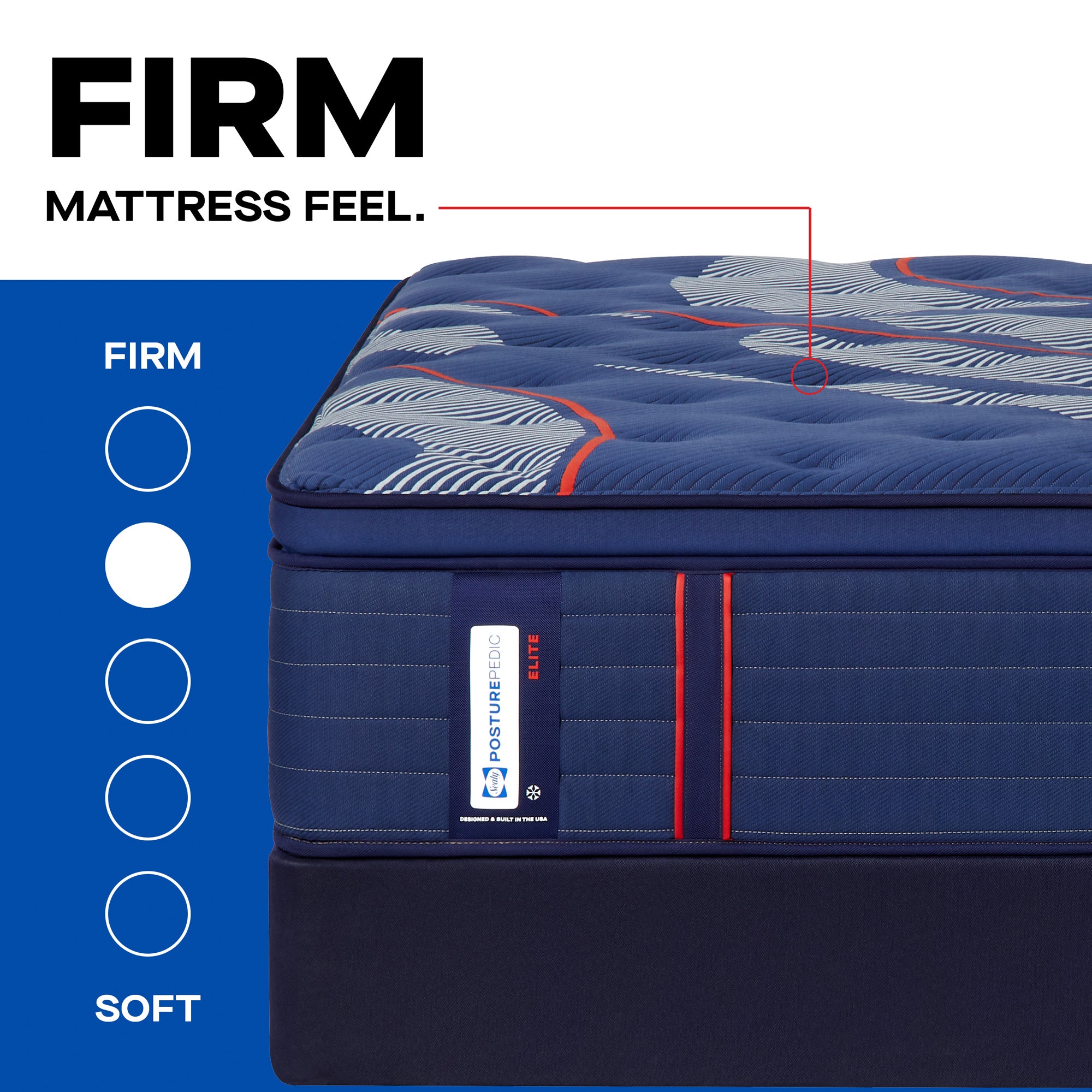 Sealy Posturepedic Elite Brenham II Firm Pillowtop Mattress - Queen Size, Orthopedic Support for Back Pain Relief - Perfect for Master Bedrooms & Guest Rooms