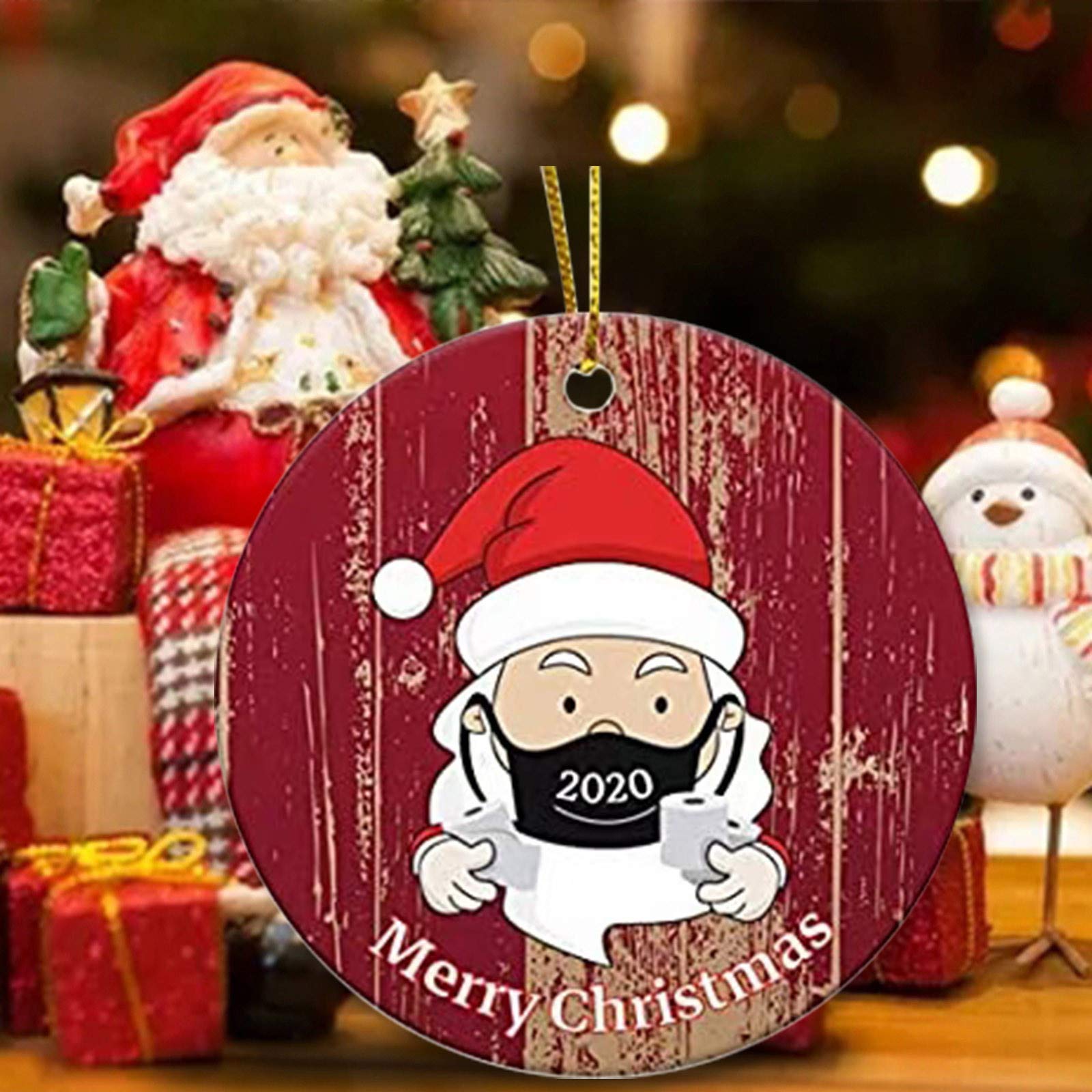 10-Piece Personalized Santa Claus Christmas Ornaments - 2020 Holiday Decor Set for Tree & Home - Perfect for Xmas Gifts, Party Decorations & Festive Celebrations