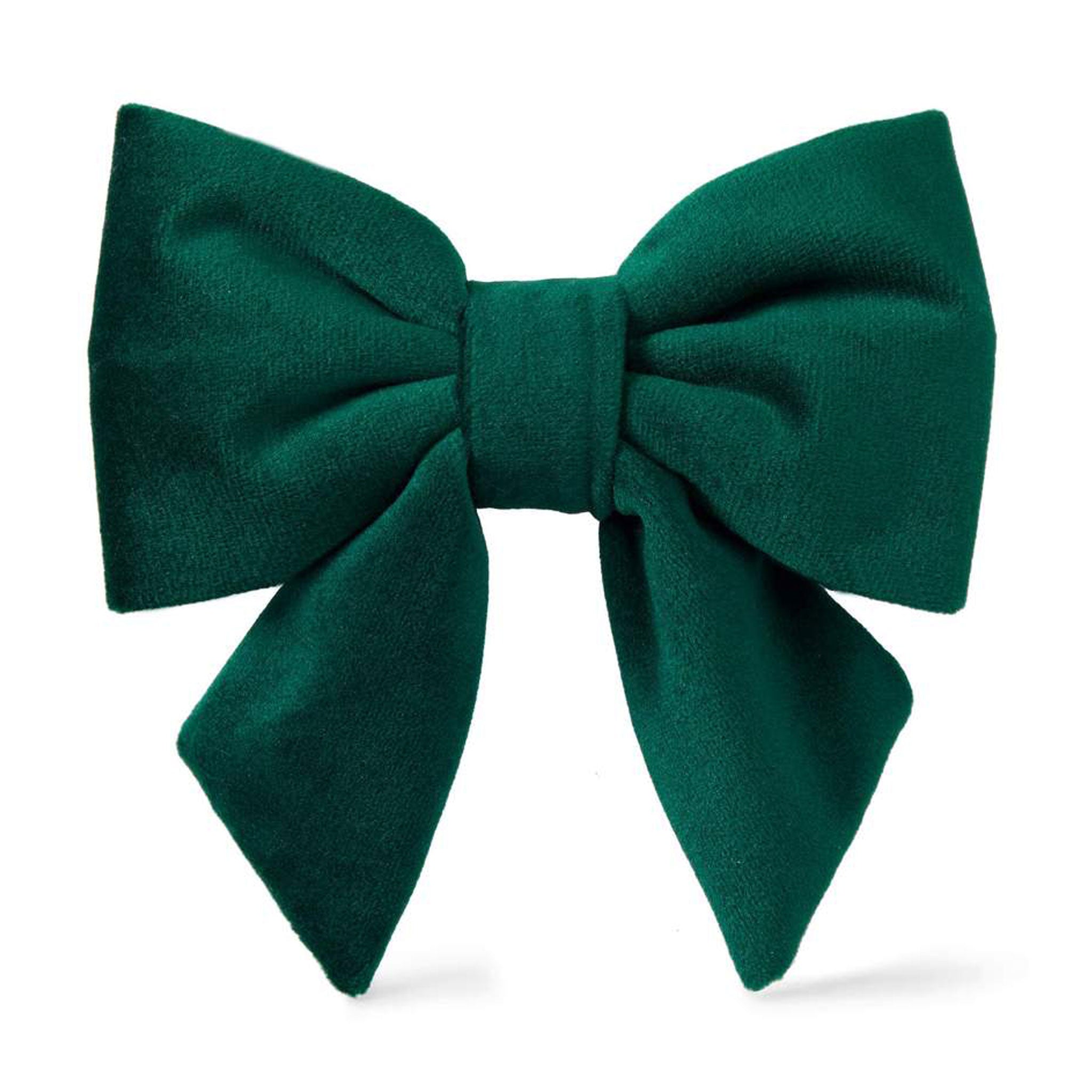 The Foggy Dog Velvet Lady Bow Collar - Forest Green Dog Accessory for Small & Medium Breeds - Perfect for Pet Photos, Parties & Special Occasions