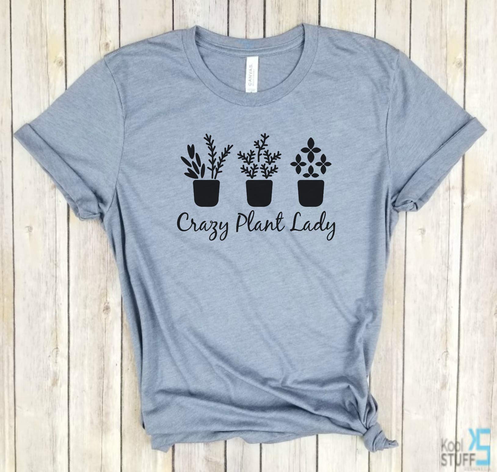 Crazy Plant Lady T-Shirt - Gardening Shirt for Women, Plant Lover, Vegan & Eco-Friendly Apparel, Perfect for Farmers, Gardeners & Plant Enthusiasts - Great for Gardening, Farm Work & Outdoor Activities