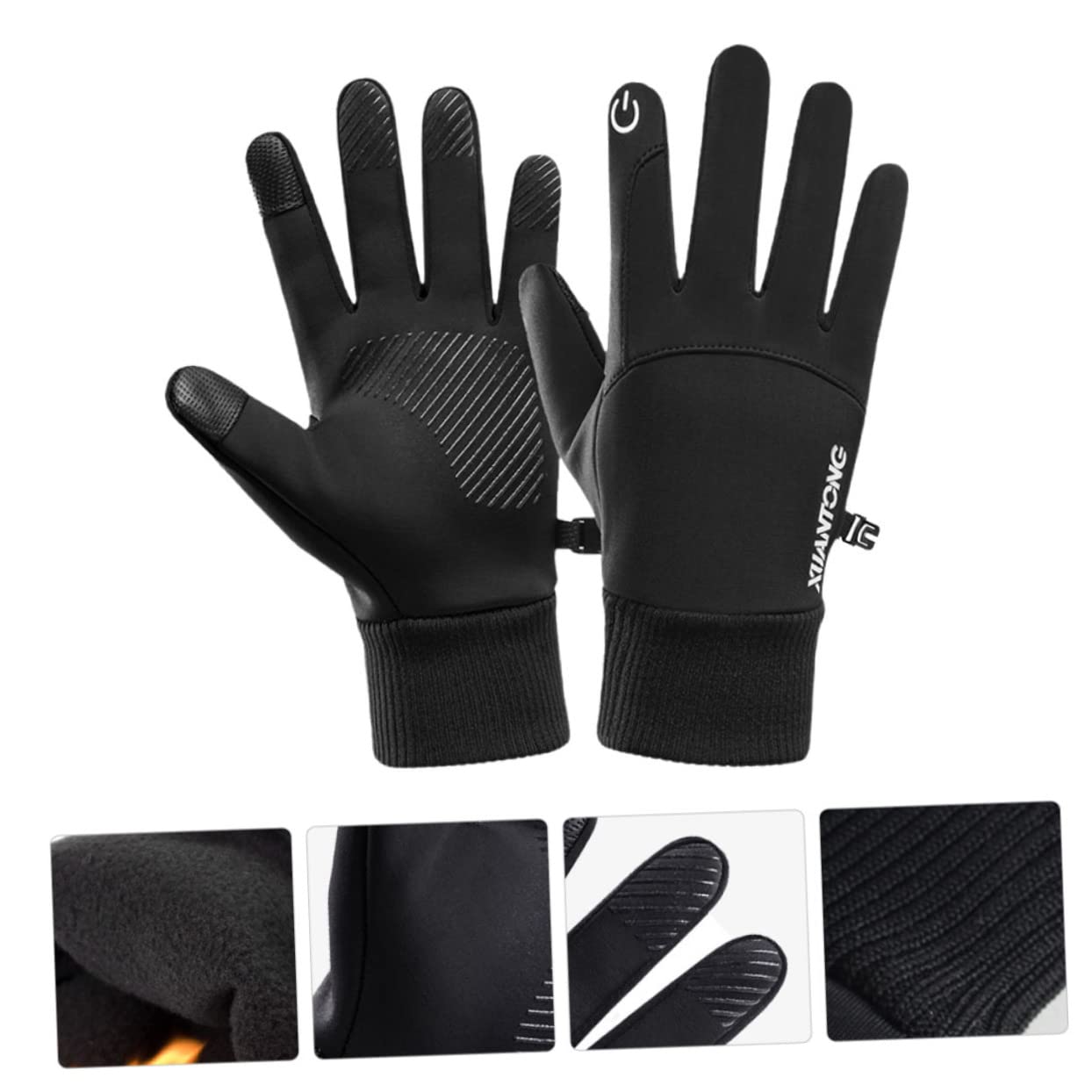 VALICLUD Waterproof & Windproof Gloves - Non-Slip Multipurpose Gloves for Running, Cycling, Hiking & Outdoor Activities - Durable Fabric Hand Protection for Men & Women