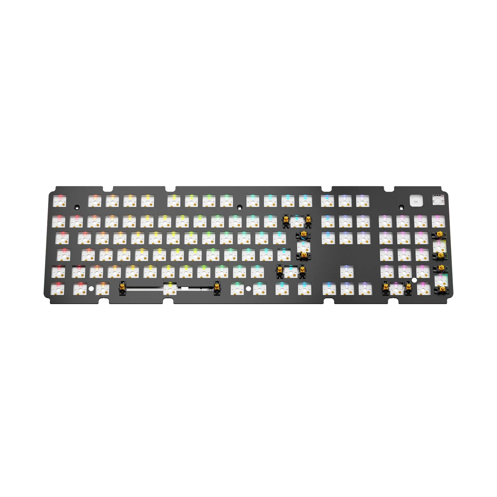 GMMK 3 Mechanical Keyboard Switch Plate - 100% Aluminum Black ISO Layout for Custom Gaming & Typing - Perfect for PC Builds, Keyboard Modding & Esports Enthusiasts