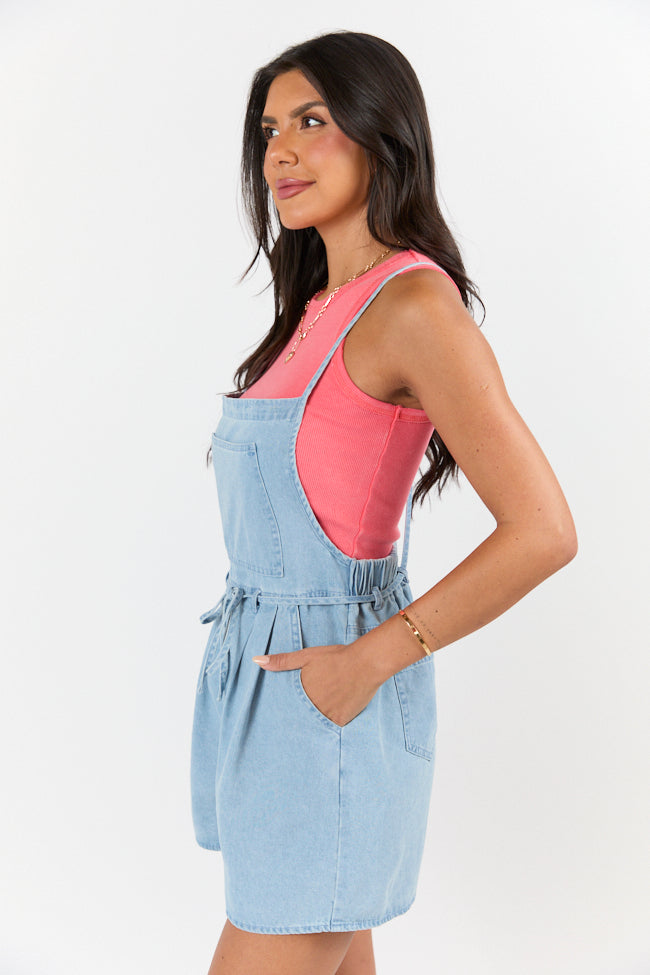 Better Perspective Blue Chambray Pull-On Romper - Comfortable Women's Jumpsuit for Casual Wear, Summer Outfits & Beach Vacations