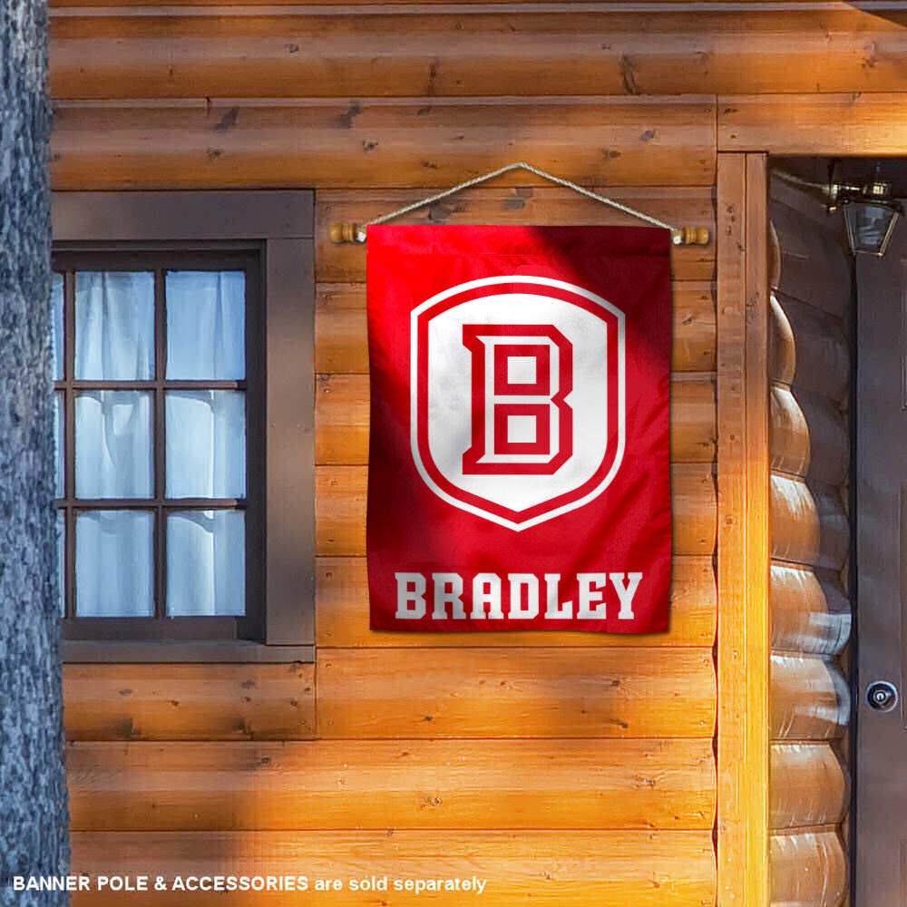 Bradley Braves House Flag Banner - College Team Spirit Outdoor Decor for Game Day, Tailgating & Home Display