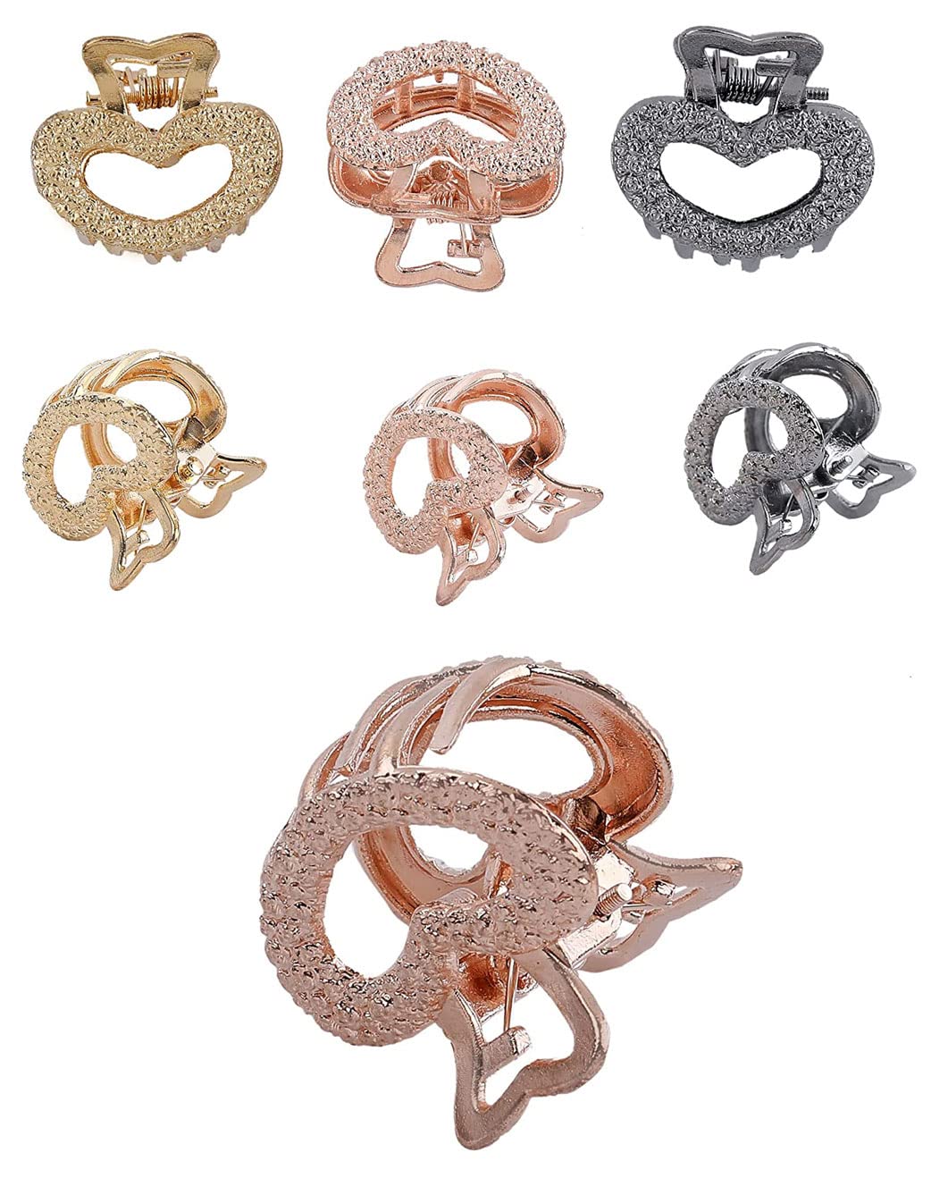 Korean Hair Clips for Women - 6pcs Metal Barrettes with Pearl & Geometric Design, Perfect for Parties & Weddings
