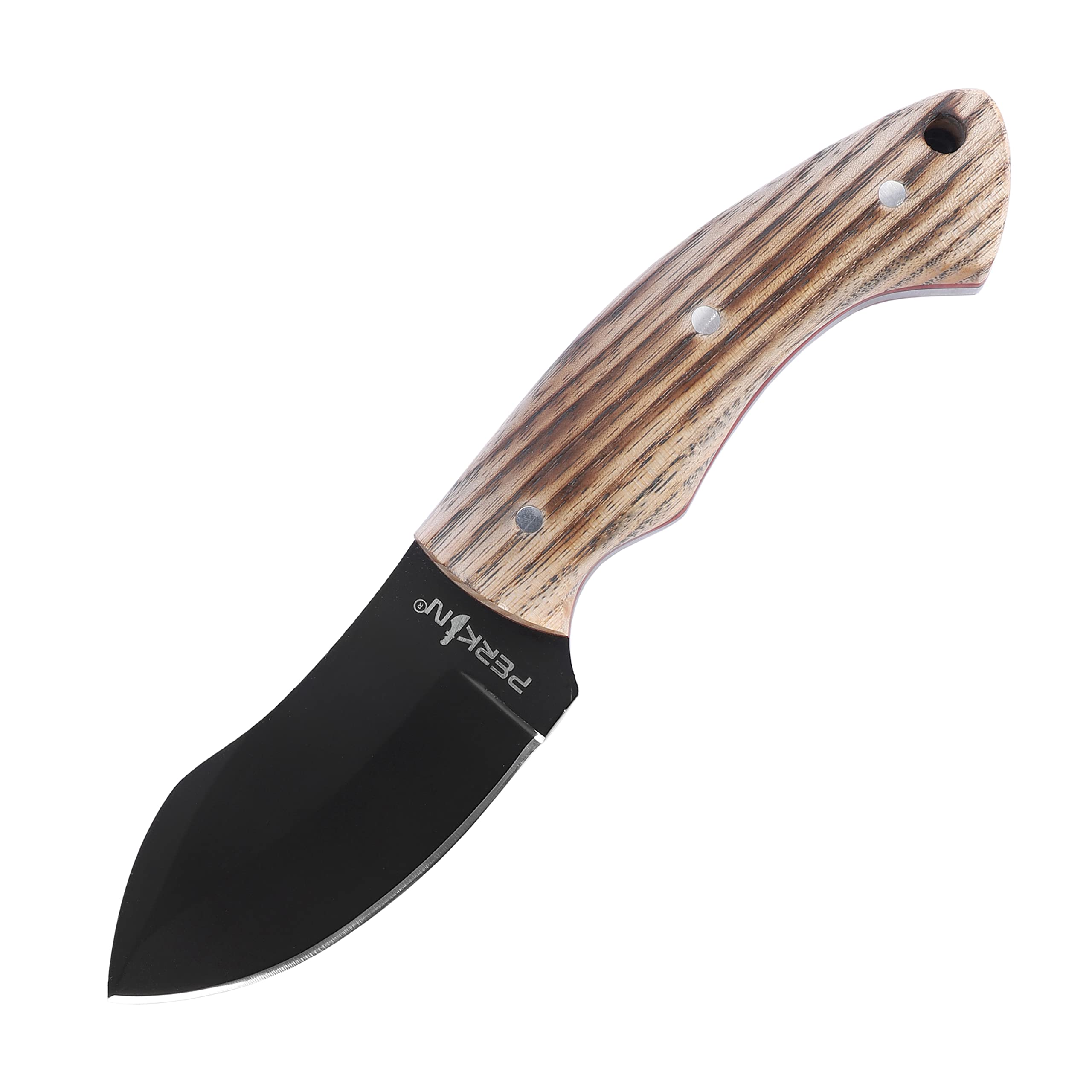 Perkin Full Tang Fixed Blade Hunting Knife with Leather Sheath - ASH50 | Durable Outdoor Survival Knife for Camping, Hunting & Bushcraft