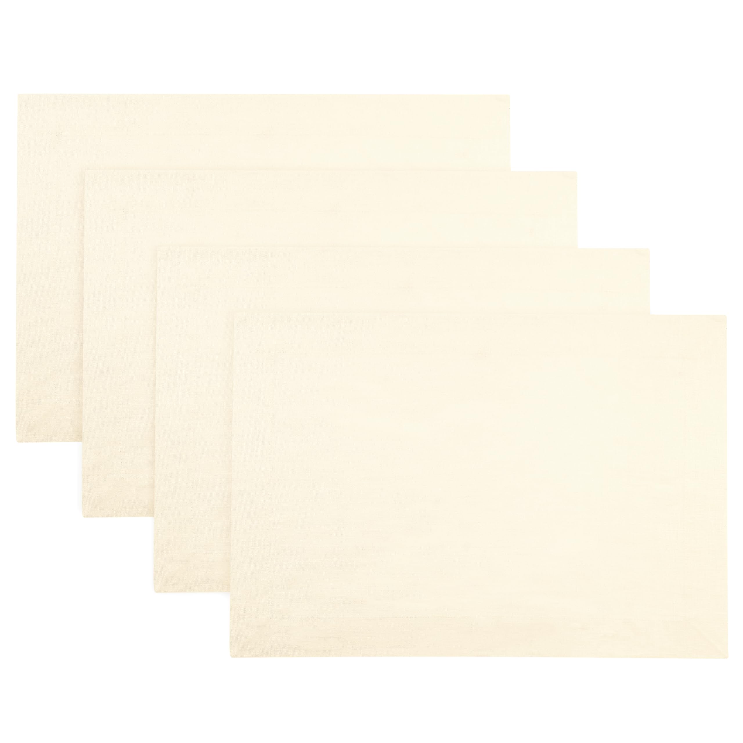 D'Moksha Homes 100% Pure Linen Placemats Set of 4 - 14