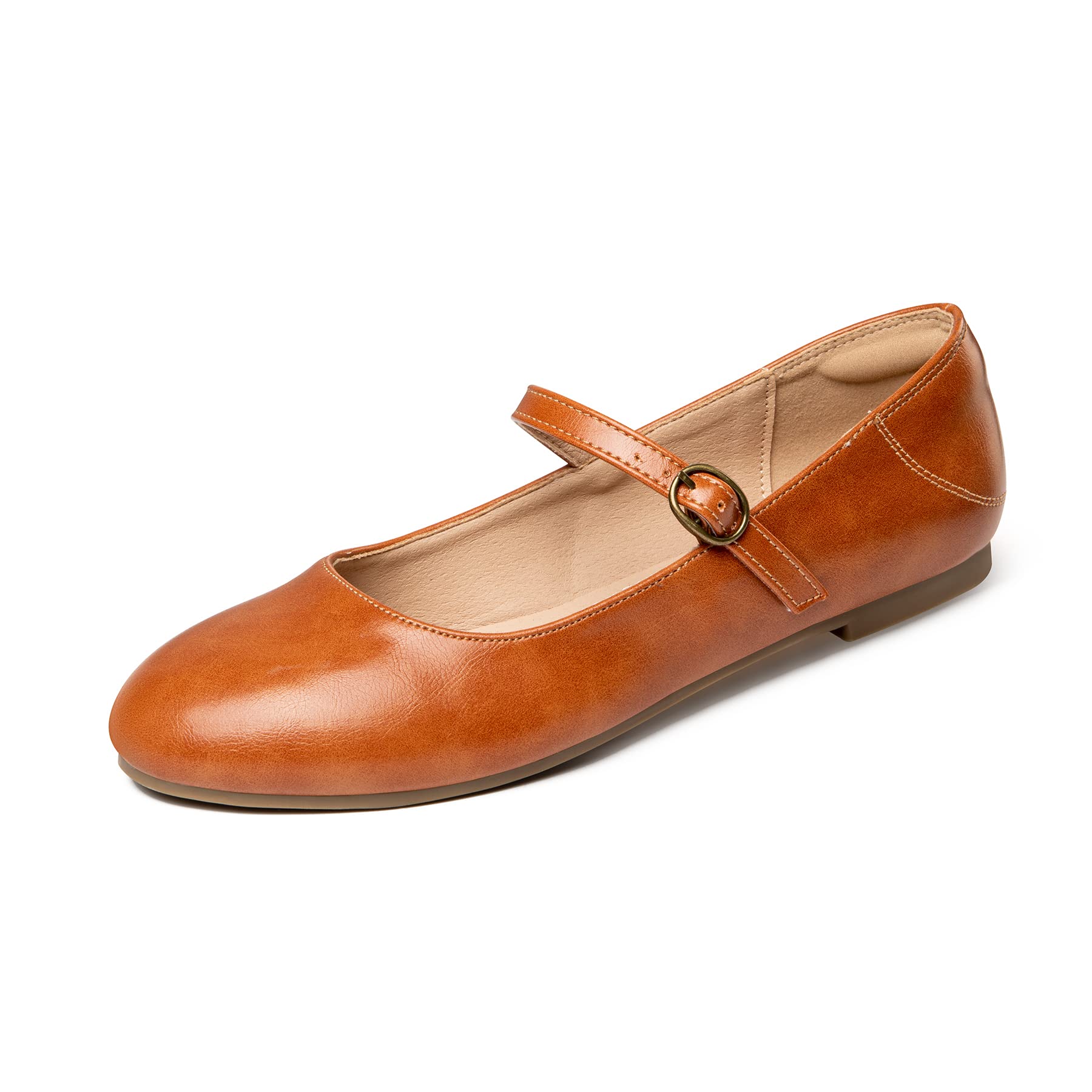 Rekayla Women's Mary Jane Flats - Comfortable Dressy Ballet Shoes with Round Toe & Slip On Design - Perfect for Work, Office, Wedding & Casual Outfits