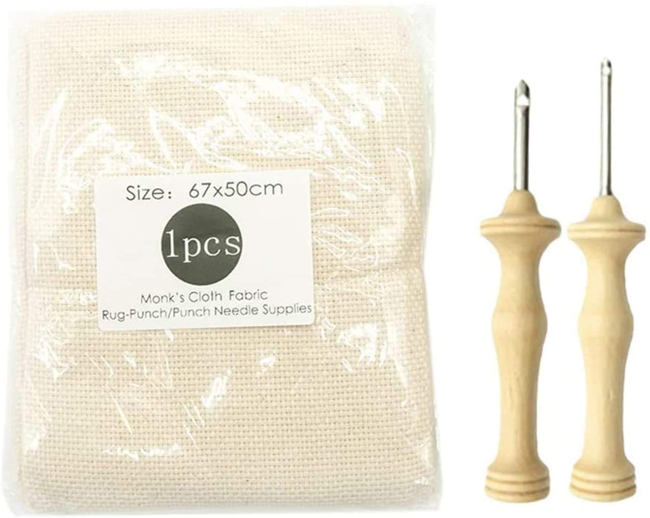Wooden Handle Embroidery Punch Needle Tool Set for DIY Rug Hooking, Stitching, Applique & Craft Projects - Perfect for Home Decor, Wall Hangings & Handmade Gift Making