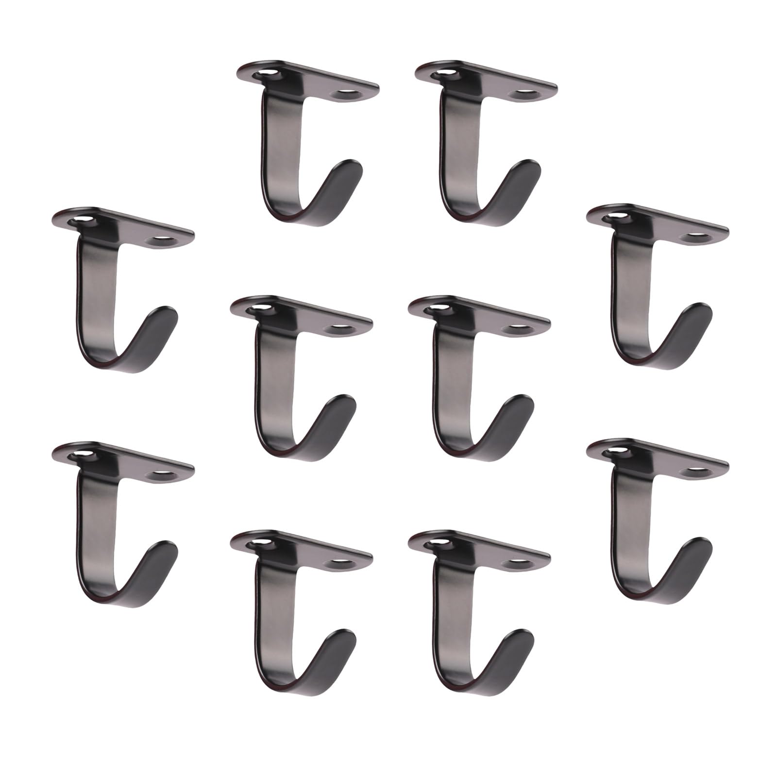 10Pcs Stainless Steel Wall Mounted Hooks - Heavy Duty Single Hook for Garage, Closet & Home Organization - Easy Installation Storage Solution (Ideal for Hanging Tools, Coats & Accessories)