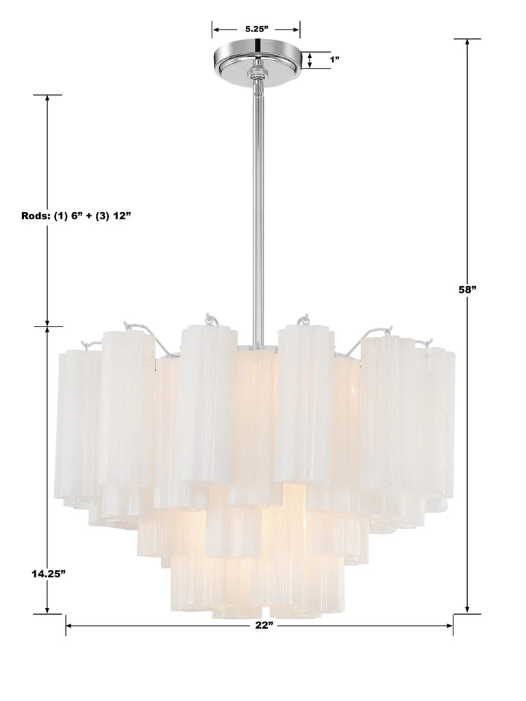 Elegant Tronchi Crystal Chandelier - Modern Luxury Ceiling Light Fixture for Dining Room, Living Room & Bedroom Decor