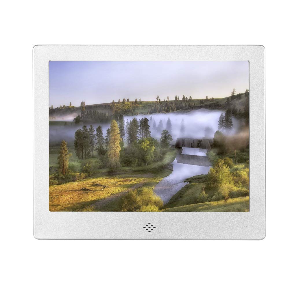 8 Inch Digital Picture Frame with IPS HD Screen - MP3/MP4 Video Player, Clock & Calendar - Remote Control Included | Perfect for Home Decor, Office Display & UK Gifts (Pink)