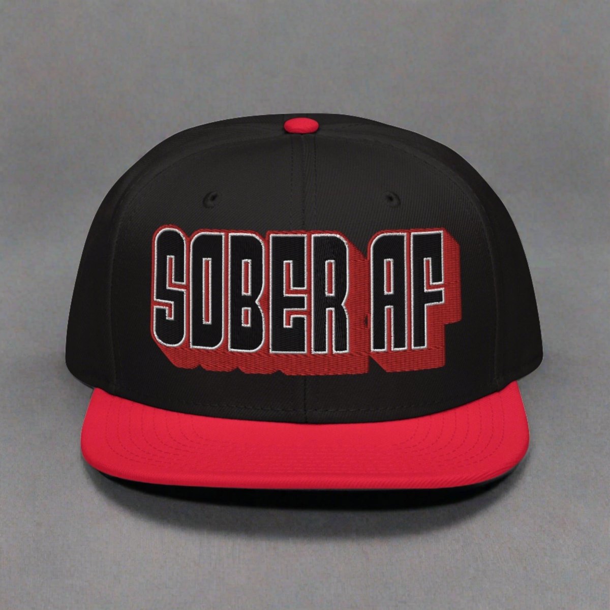 SOBER AF High Profile Snapback Hat - Adjustable Dad Hat for Men & Women - Trendy Streetwear Cap for Casual, Hip Hop, and Urban Fashion