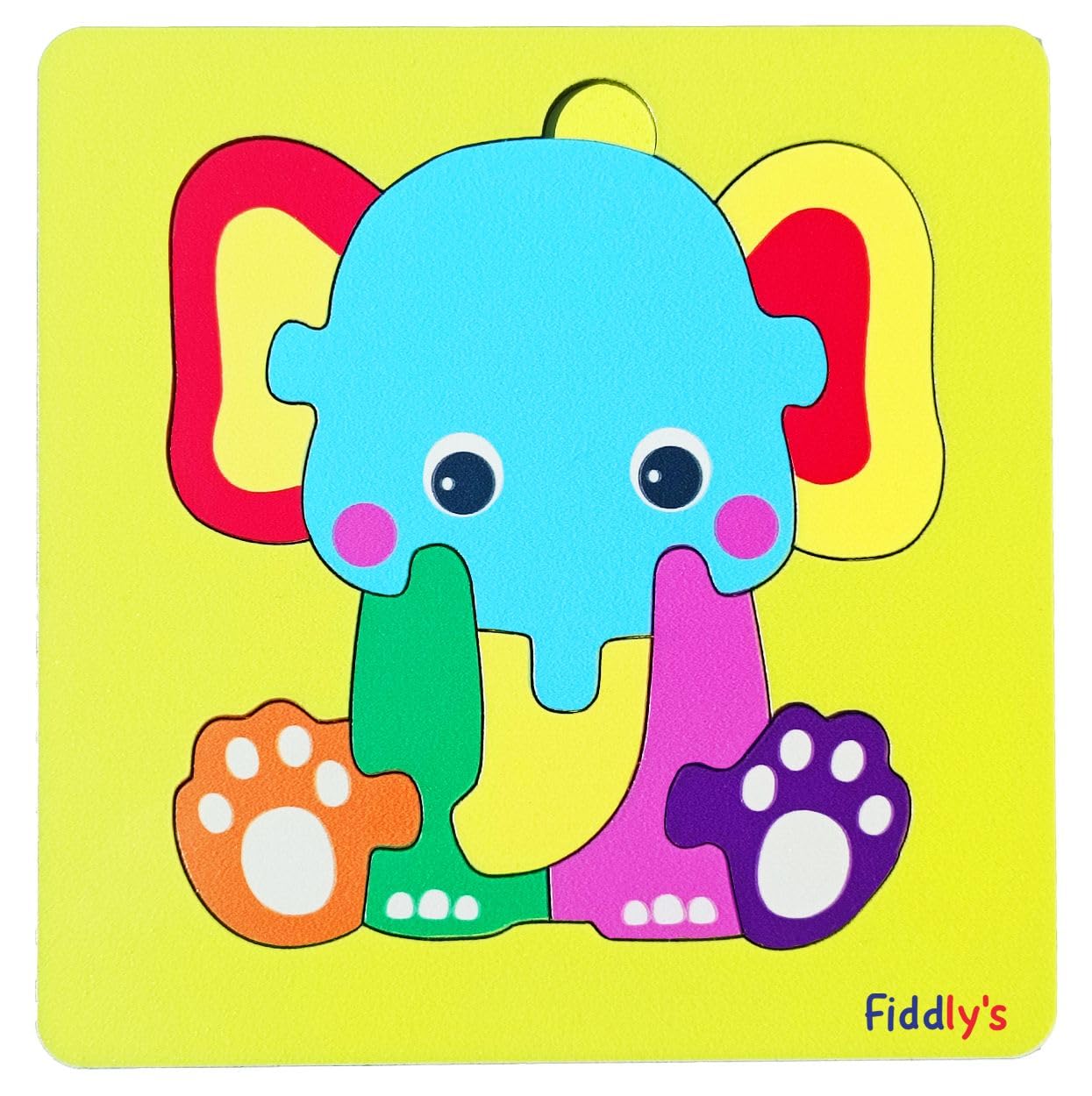 Fiddlys 3D Wooden Jigsaw Puzzles for Kids - 4 Pack Cute Cartoon Baby Animal & Vehicle Puzzles - Educational STEM Toys for Toddlers & Children - Perfect for Birthday Gifts, Classroom Activities & Family Game Night