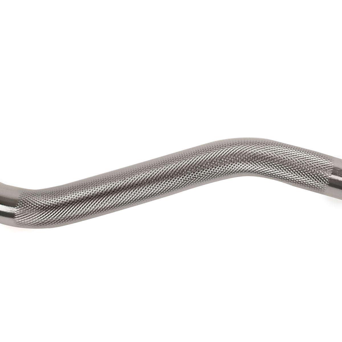 47-Inch Olympic Threaded Chrome Curl Bar with Ring Collars - Perfect for Home Gym Strength Training & Weightlifting Workouts