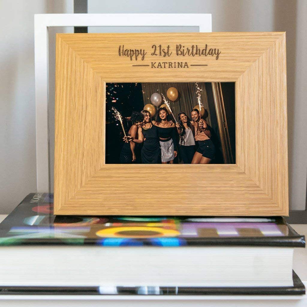 Personalized Engraved Birthday Frame - Custom 18th, 21st, 30th Birthday Gifts for Women - Unique Friend Gifts for Home Decor, Office Desk, or Special Occasions