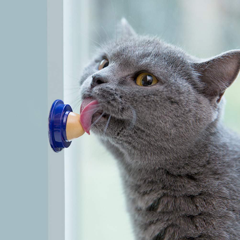 Healthy Cat Snacks - 4pcs Lickable Candy Ball Treats for Kittens - Play & Reward