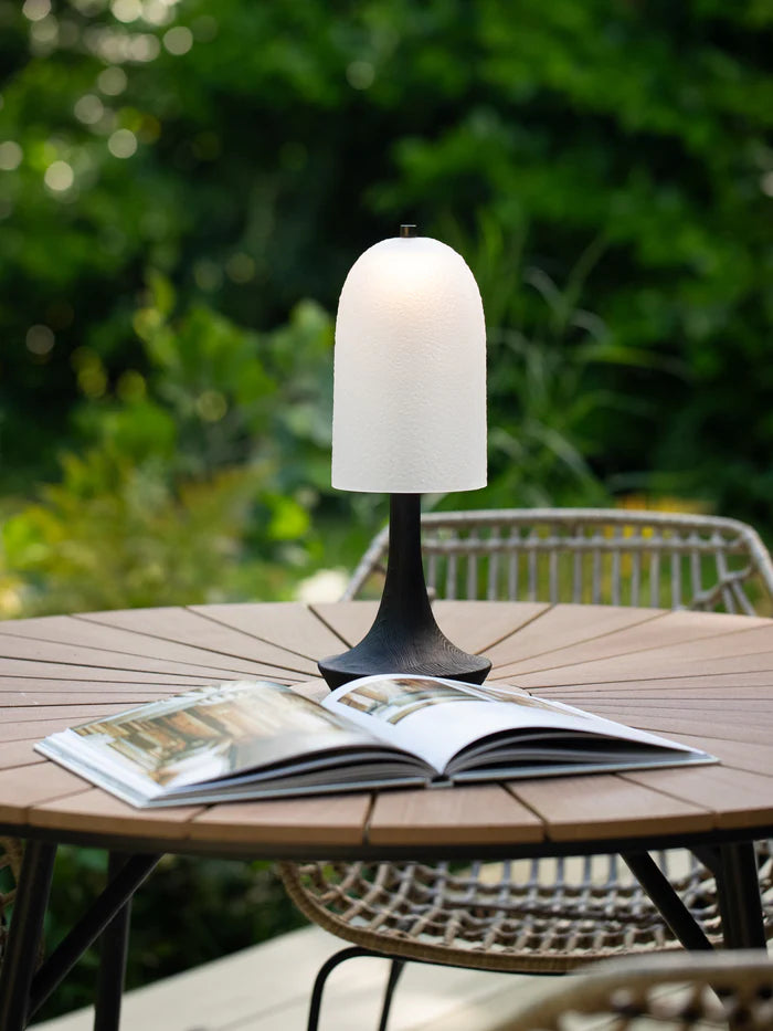 Ember Charred Wood Rechargeable Table Lamp - Modern USB Desk Light for Bedroom, Office & Living Room Decor - Stylish Ambient Lighting for Home & Workspace