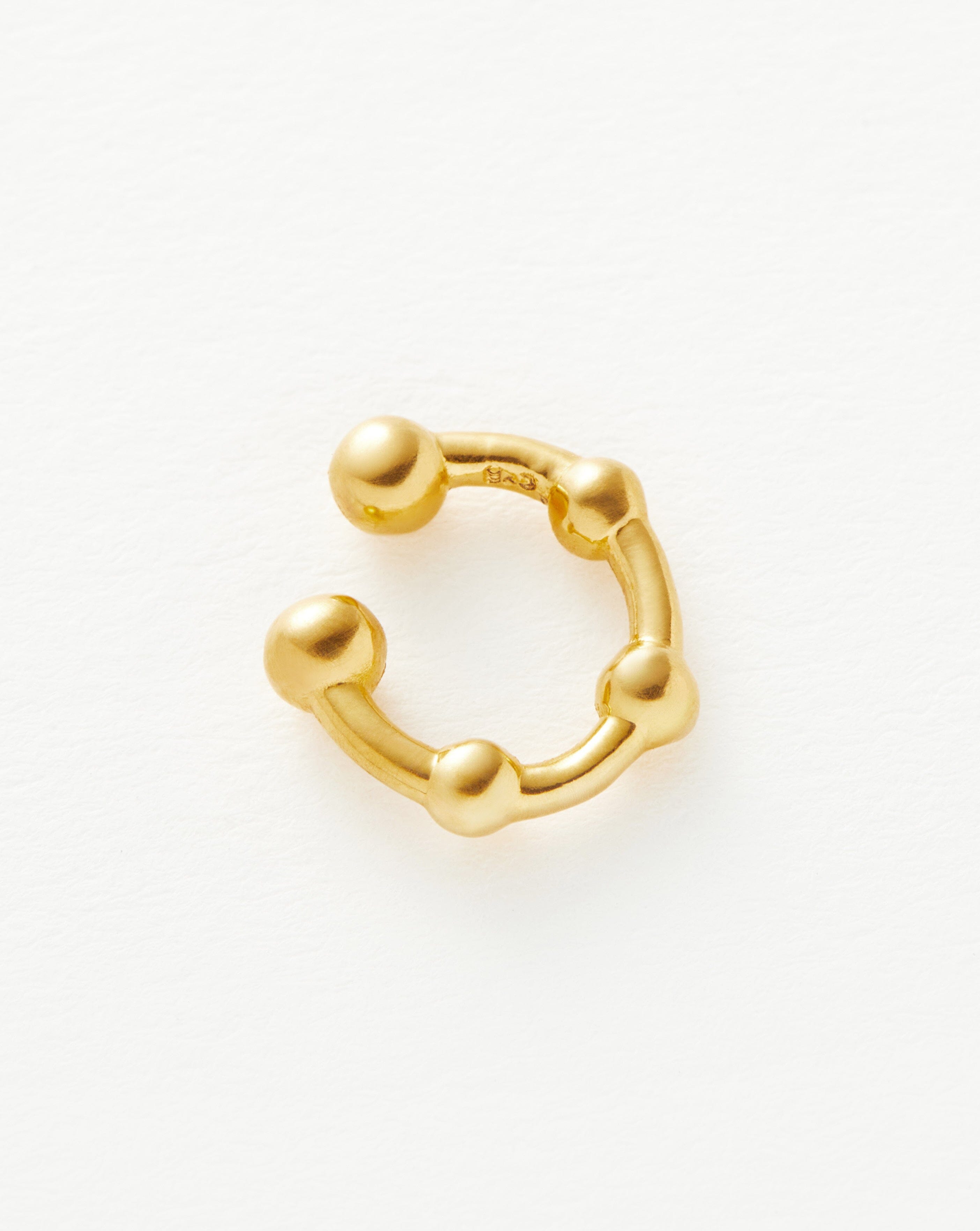Lucy Williams Mini Orb Ear Cuff - Trendy Gold/Silver Hoop Ear Cuff for Women, Non-Piercing Clip-On Earrings for Cartilage & Helix - Perfect for Parties, Weddings & Everyday Wear