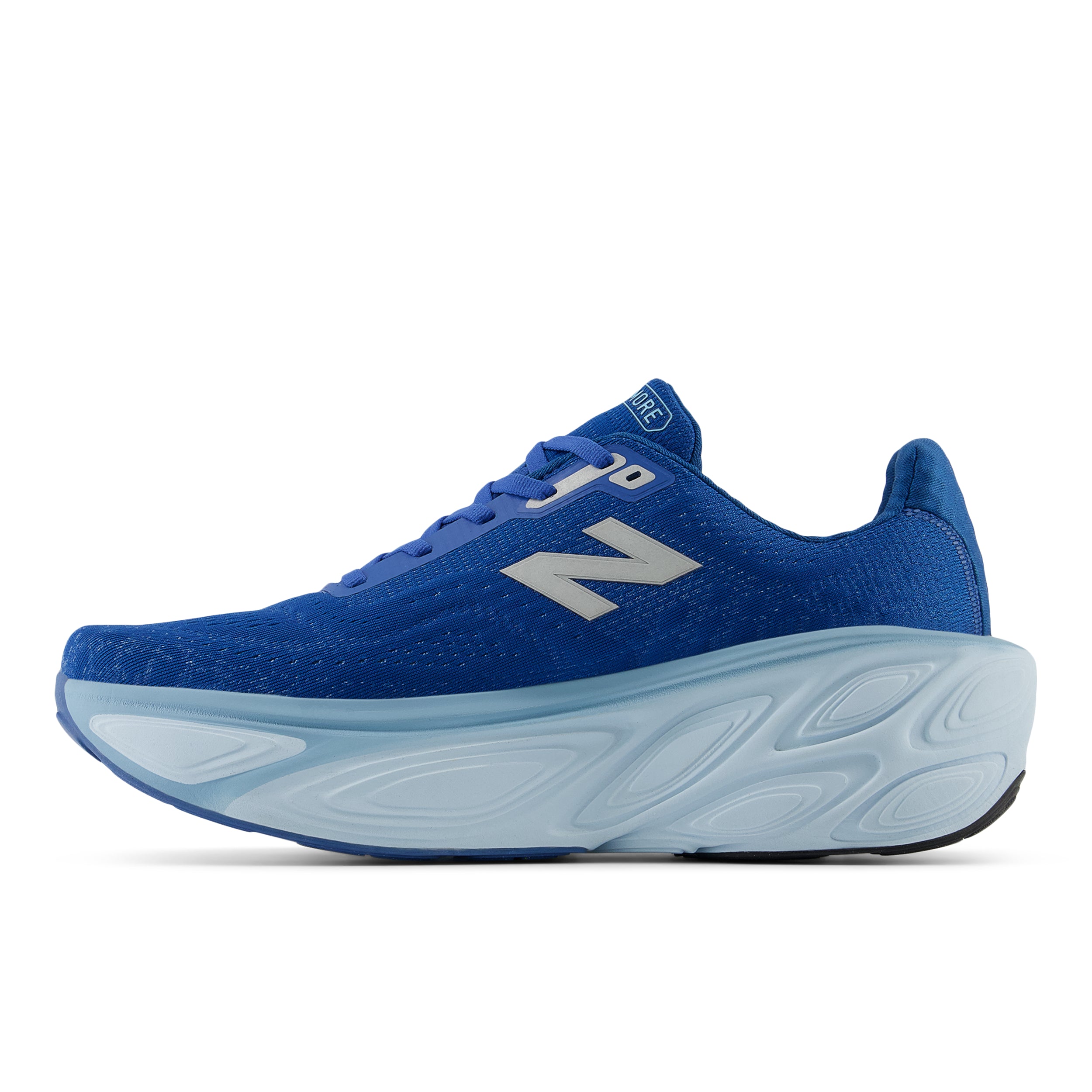 New Balance Men's Fresh Foam X More v5 Running Shoes - Lightweight Cushioned Sneakers for Marathon & Training (Blue Agate/Quarry Blue/Silver Metallic) - Perfect for Road Running, Gym Workouts & Daily Wear
