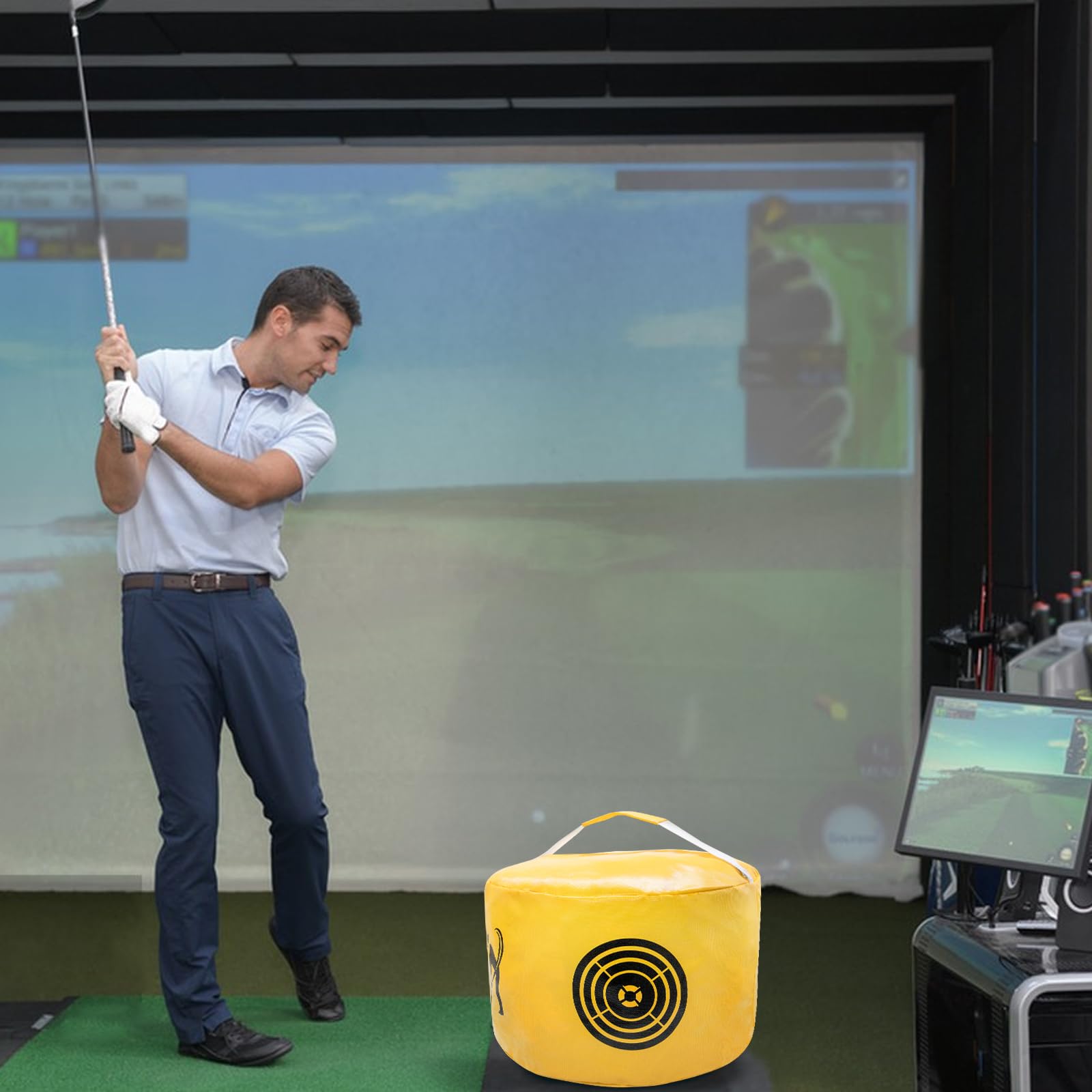 Golf Impact Bag - Portable Swing Trainer & Practice Tool for Beginners | Waterproof & Durable Golf Training Aid | Improve Swing Power & Accuracy | Perfect for Driving Range, Backyard & Indoor Practice