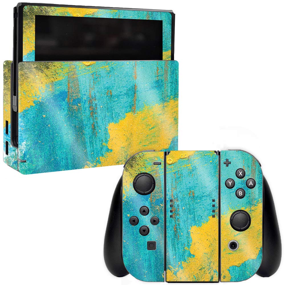 MightySkins Glossy Glitter Skin Cover for Nintendo Switch - Acrylic Blue | Protective & Durable High-Gloss Finish | Easy to Apply & Remove | Made in USA | Perfect for Gaming, Travel & Customization