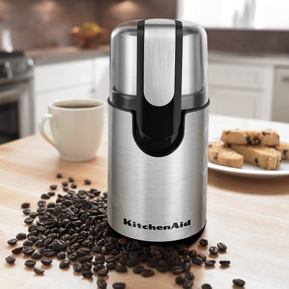 KitchenAid BCG111OB Electric Coffee Grinder for Fresh Ground Beans - Perfect for Espresso, French Press & Drip Coffee Makers - Compact & Quiet Kitchen Appliance