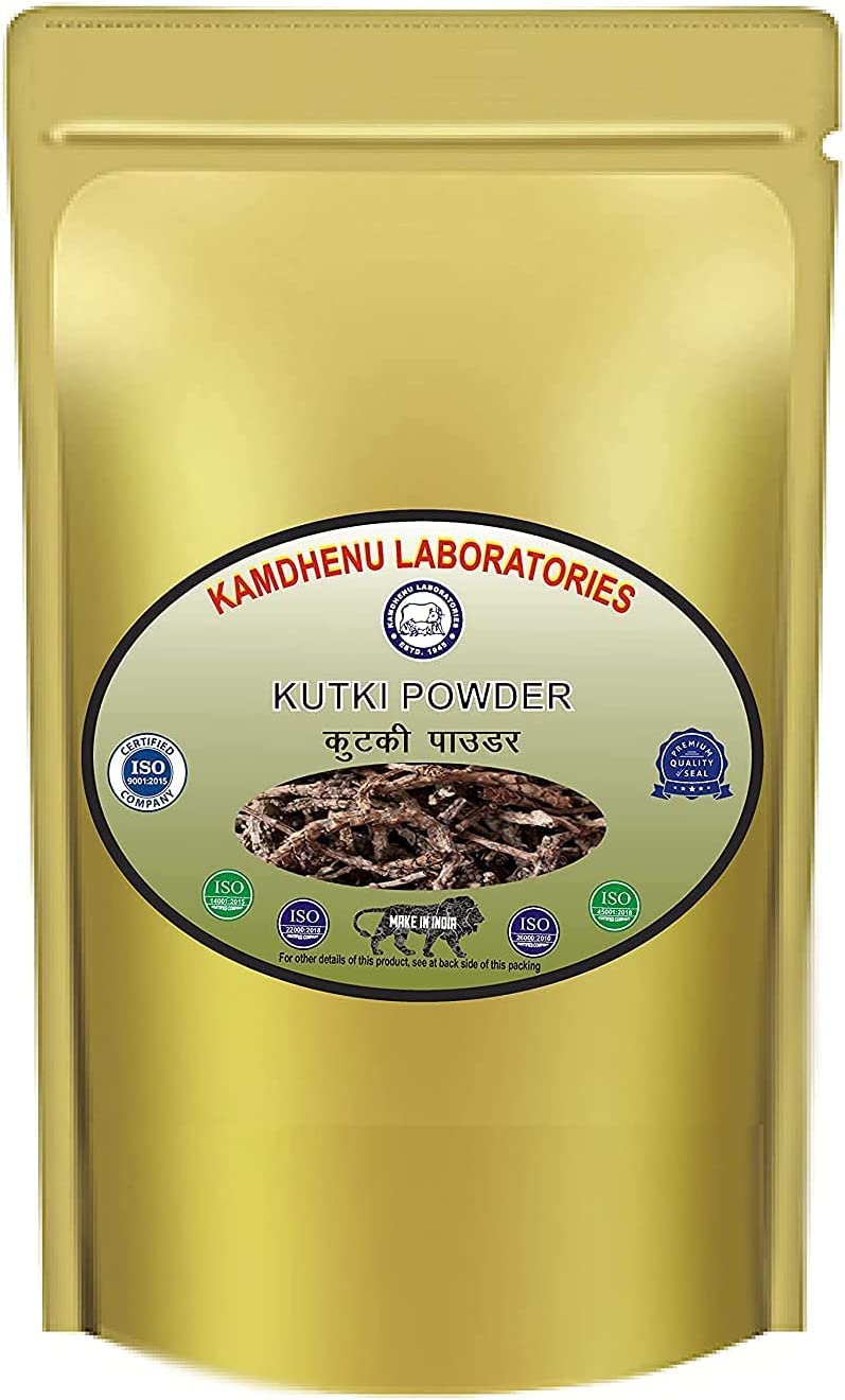 Organic Kutki Root Powder 100G by CROV Kamdhenu Laboratories - Supports Liver Health & Digestion - Perfect for Ayurvedic Remedies & Herbal Tea Blends