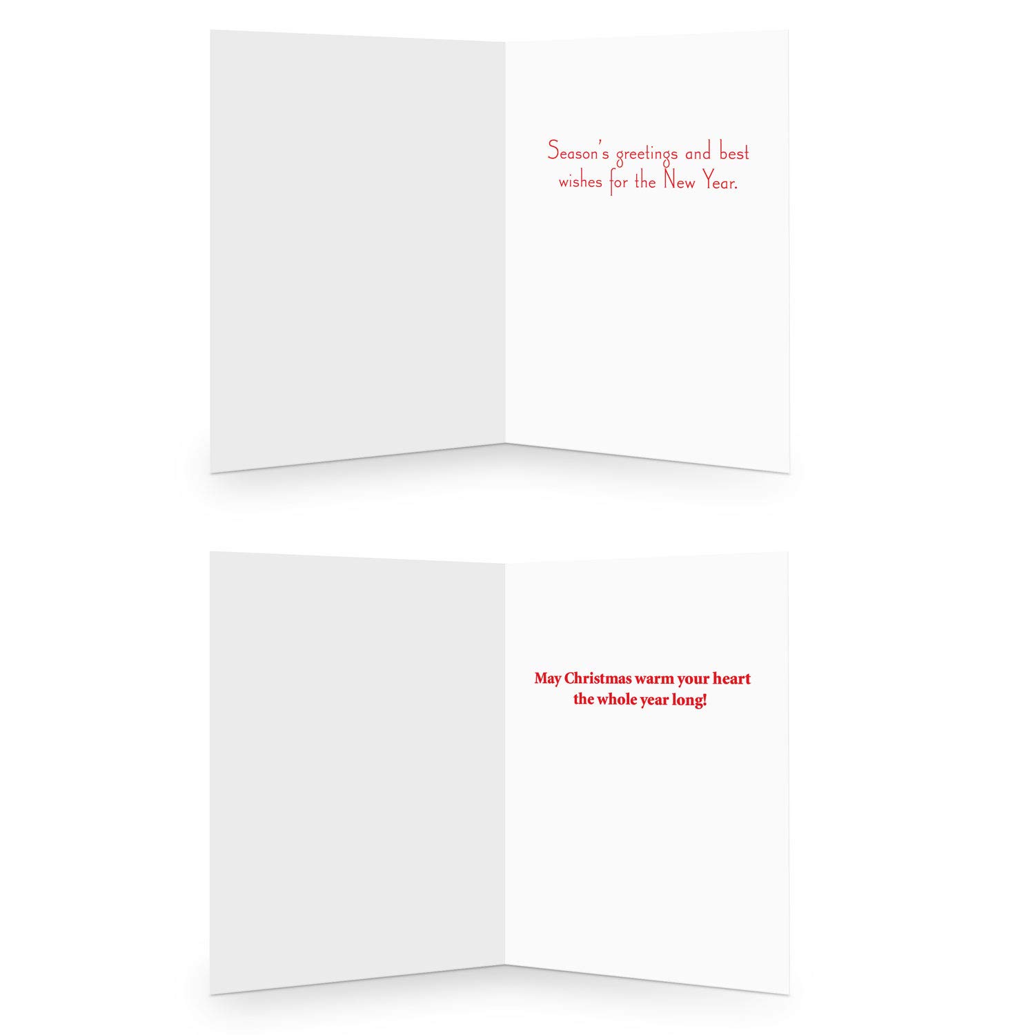 Rustic Christmas Cards Boxed Set - 12 Handmade Holiday Greeting Cards with Envelopes for Festive Season Gifting & Decor