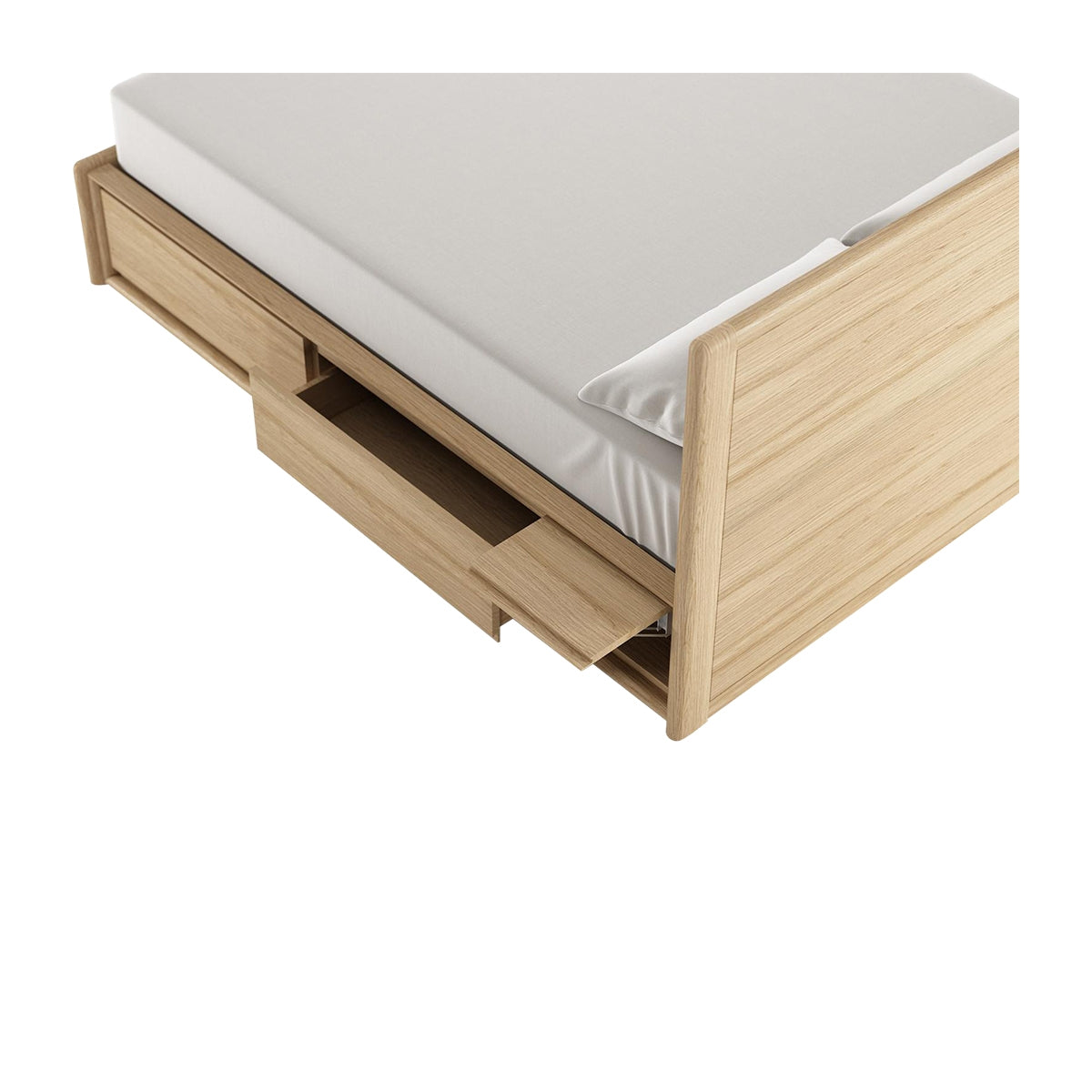 Circa Queen Size Bed with Upholstered Fabric Headboard - Perfect for Master Bedroom & Guest Room Decor