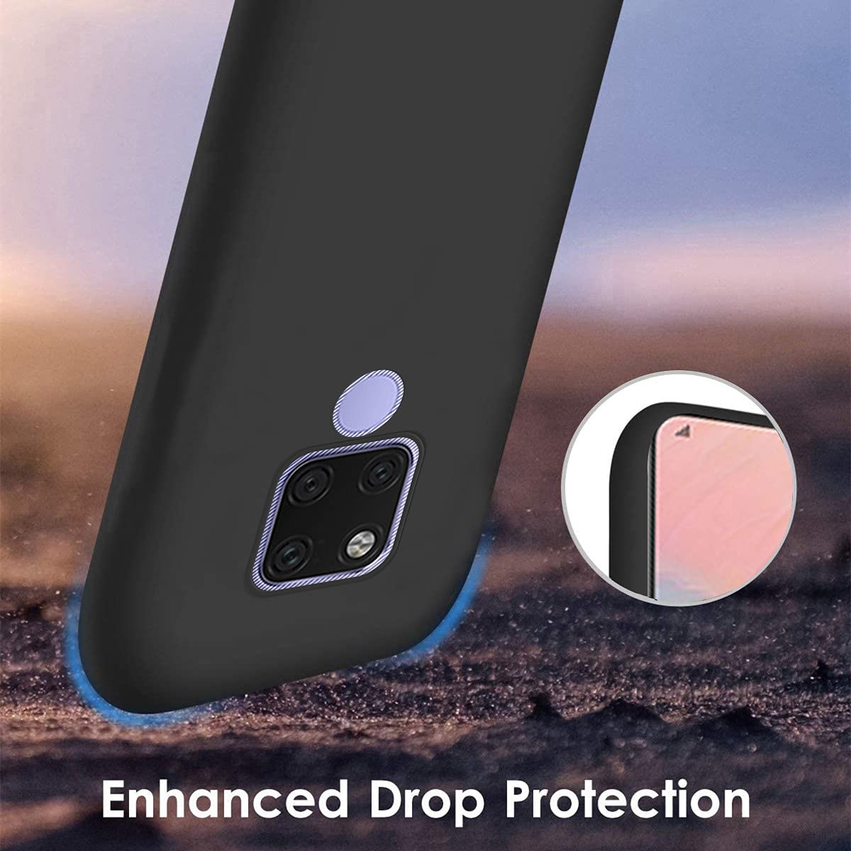 Styletify Customized Photo Case for Huawei Mate 20 X - Personalized Picture Shockproof Silicone Phone Cover, Soft Candy Design Protective Case (Black) - Perfect Christmas Birthday Thanksgiving Gift for Family & Friends - Ideal for Travel, Work & Everyday Use