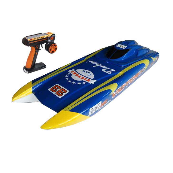 26CC Gas Powered RC Racing Boat - 50km/h High Speed Fiber Glass Remote Control Boat with ARTR DIY Model & Radio System Servo (1170x380x250mm) - Perfect for Lakes, Ponds & Competitive Racing - Great Gift for Hobbyists
