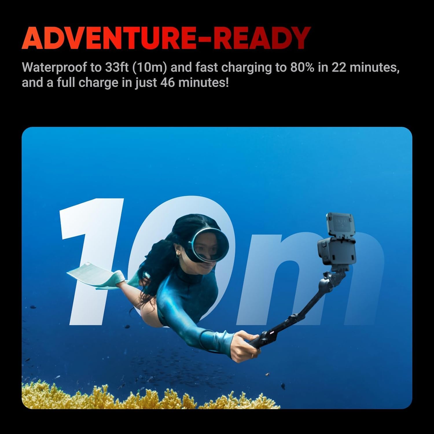 Insta360 Ace Pro 8K Action Camera Mounting Kit with 64GB Card - Includes Strong Suction Cup Mount, Super Clamp & Universal Tripod Adapter for Sports, Vlogging & Outdoor Adventures