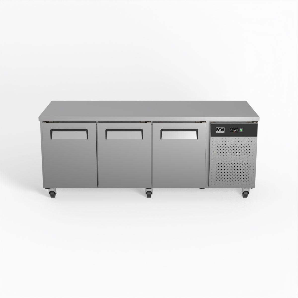 Commercial Refrigerator 3 Door Under Counter Fridge 800mm Depth PAX3100TN - Ideal for Restaurants, Cafes, and Commercial Kitchens