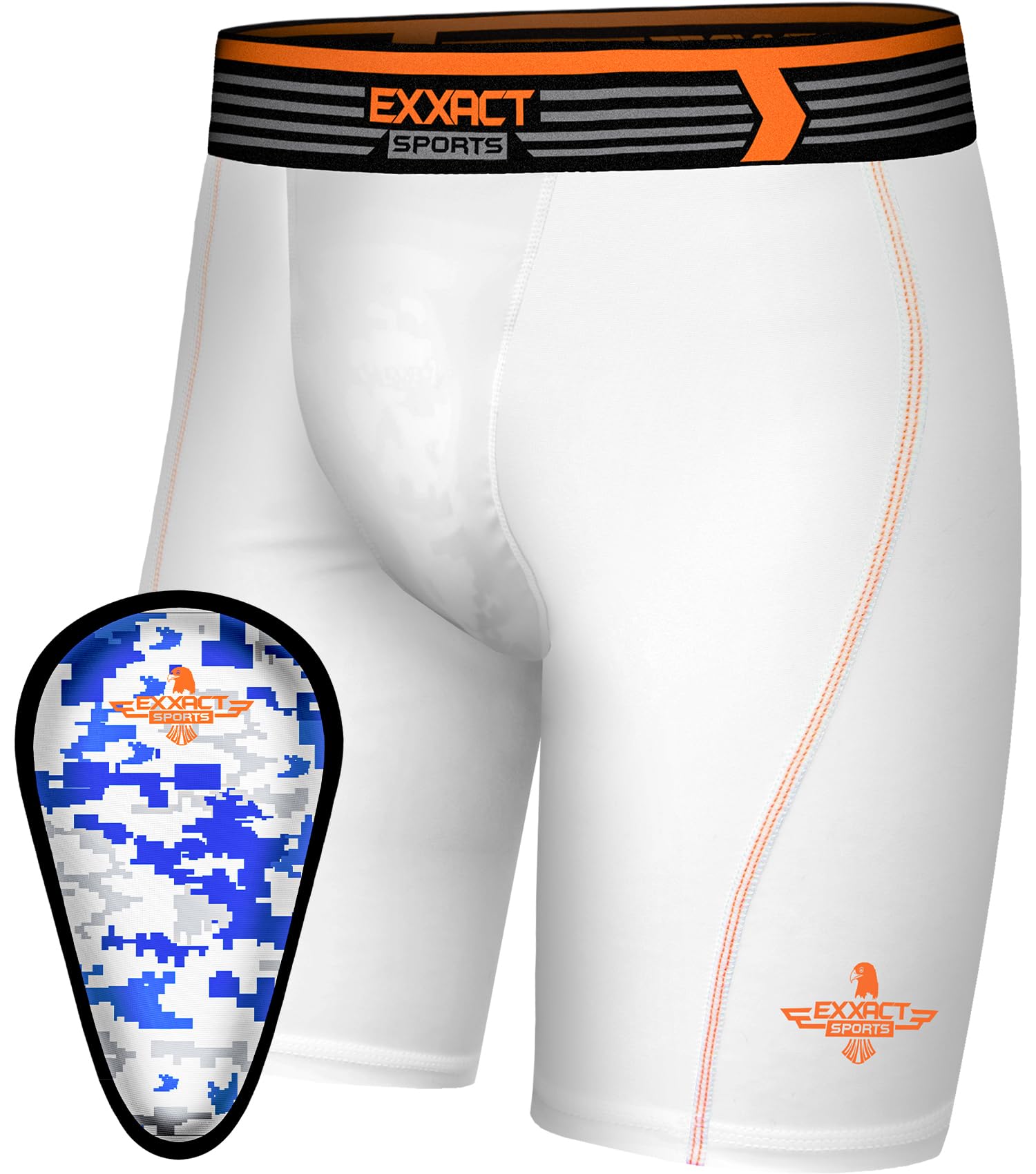 Men's Compression Shorts with Athletic Cup - Baseball, Football & Hockey Underwear for Sports