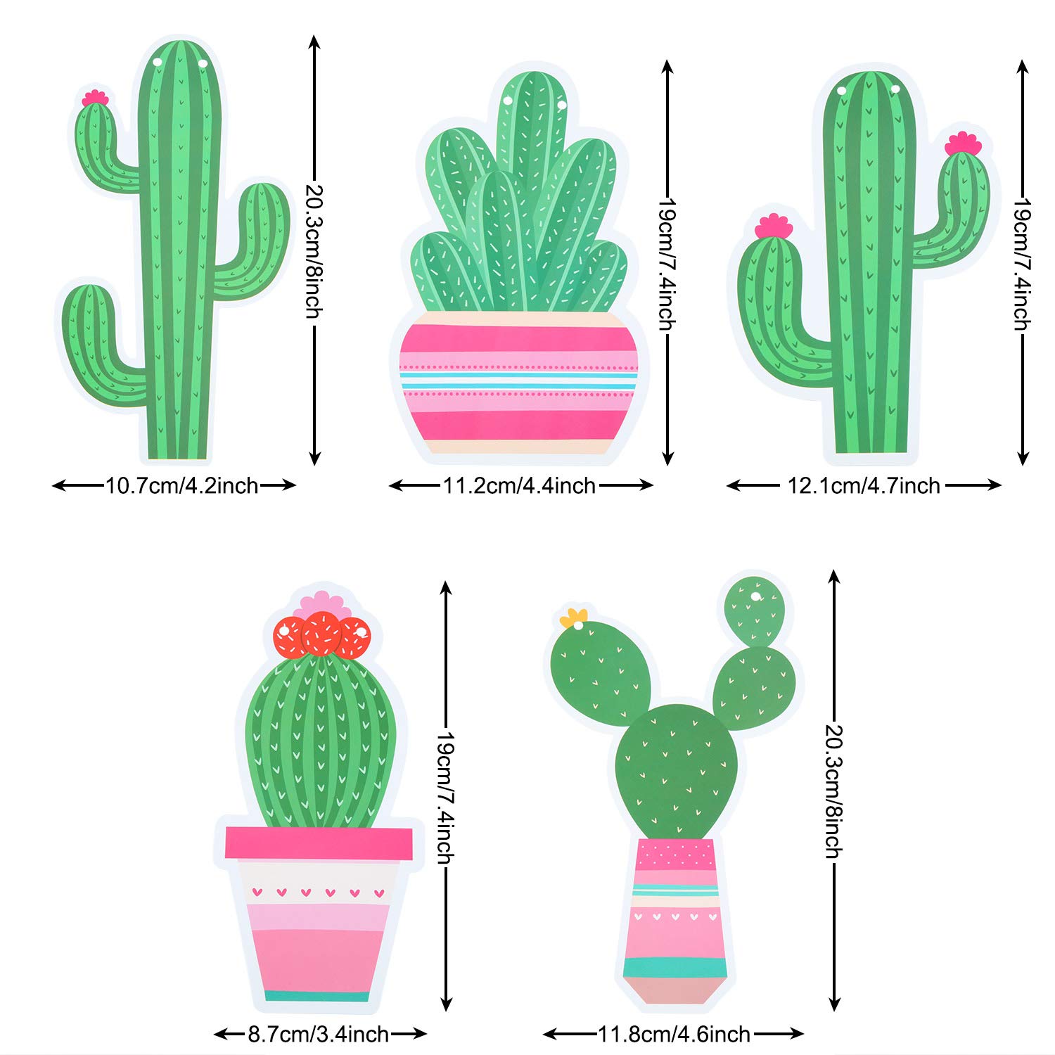 3PCS Llama Party Garland with Cacti Decor - Mexican Fiesta Theme Birthday, Graduation & Cinco de Mayo Party Supplies | Perfect for Wall Decor, Photo Backdrops & Themed Celebrations