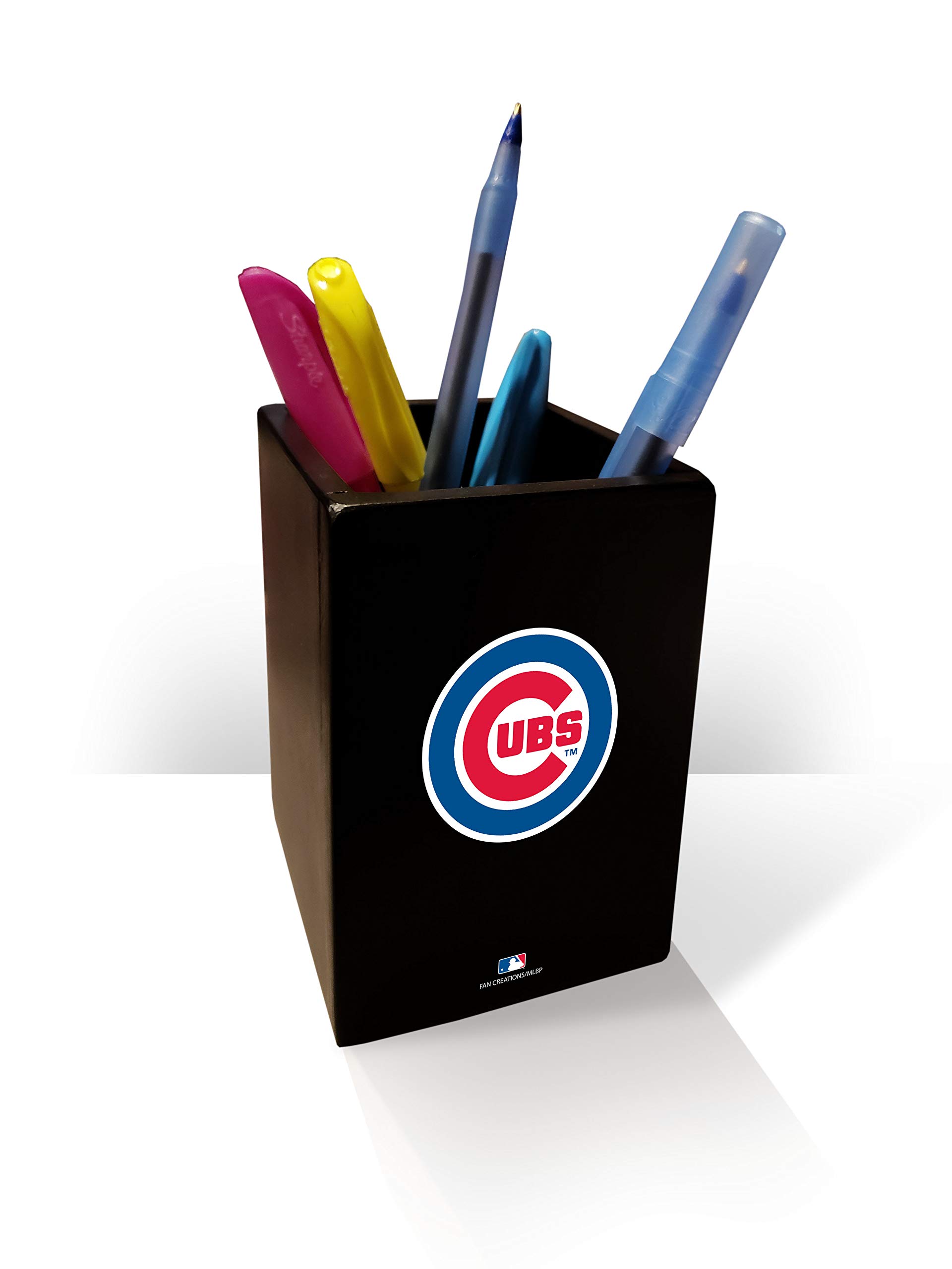 Chicago Cubs MLB Team Logo Pen & Pencil Holder - Officially Licensed Desk Organizer for Office, School, or Home Decor