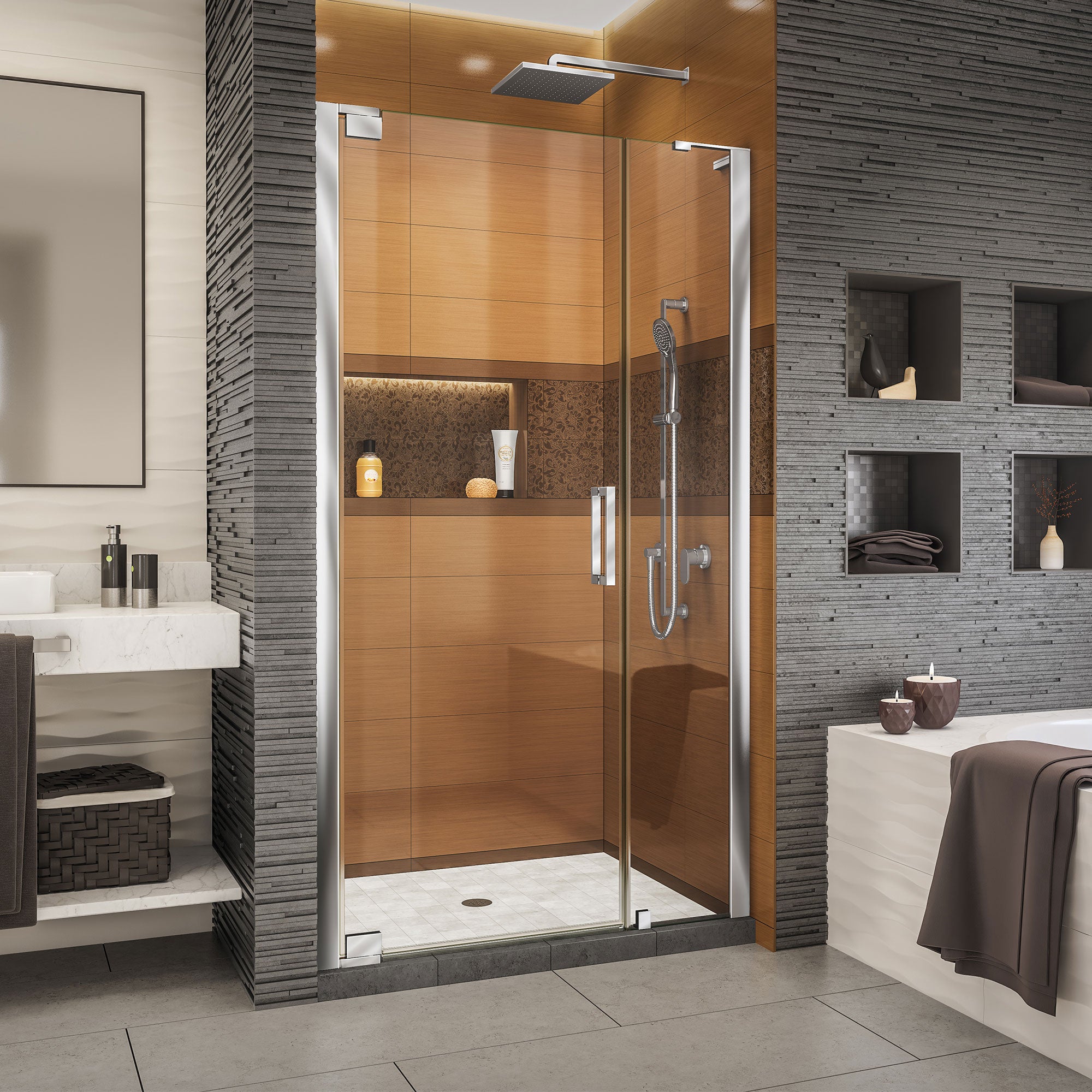 DreamLine Elegance LS Frameless Pivot Shower Door - 40.5