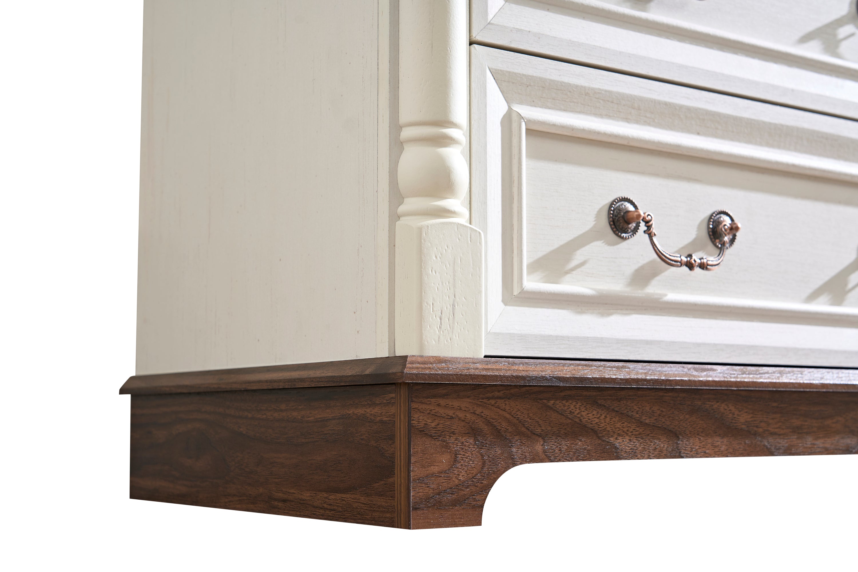10-Drawer Wooden Dresser Chest with Rustic Base & Riser Trim - Bedroom Storage Organizer for Clothes, Linens & Accessories | Perfect for Master Bedroom, Guest Room & Living Room Furniture Arrangement
