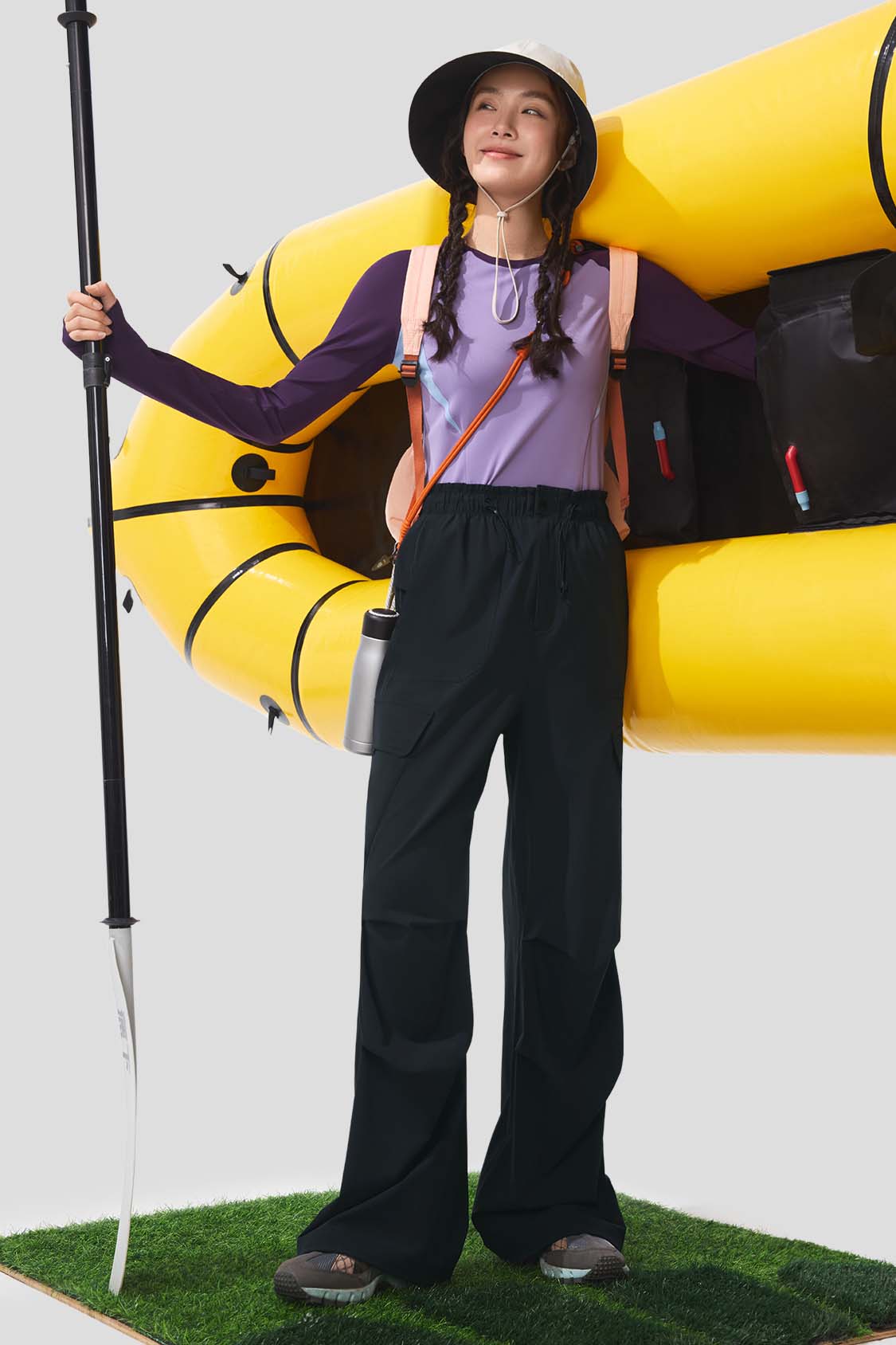 Glide Women's Water Repellent UPF50+ Parachute Pants - Lightweight Hiking, Travel & Outdoor Adventure Pants for Women